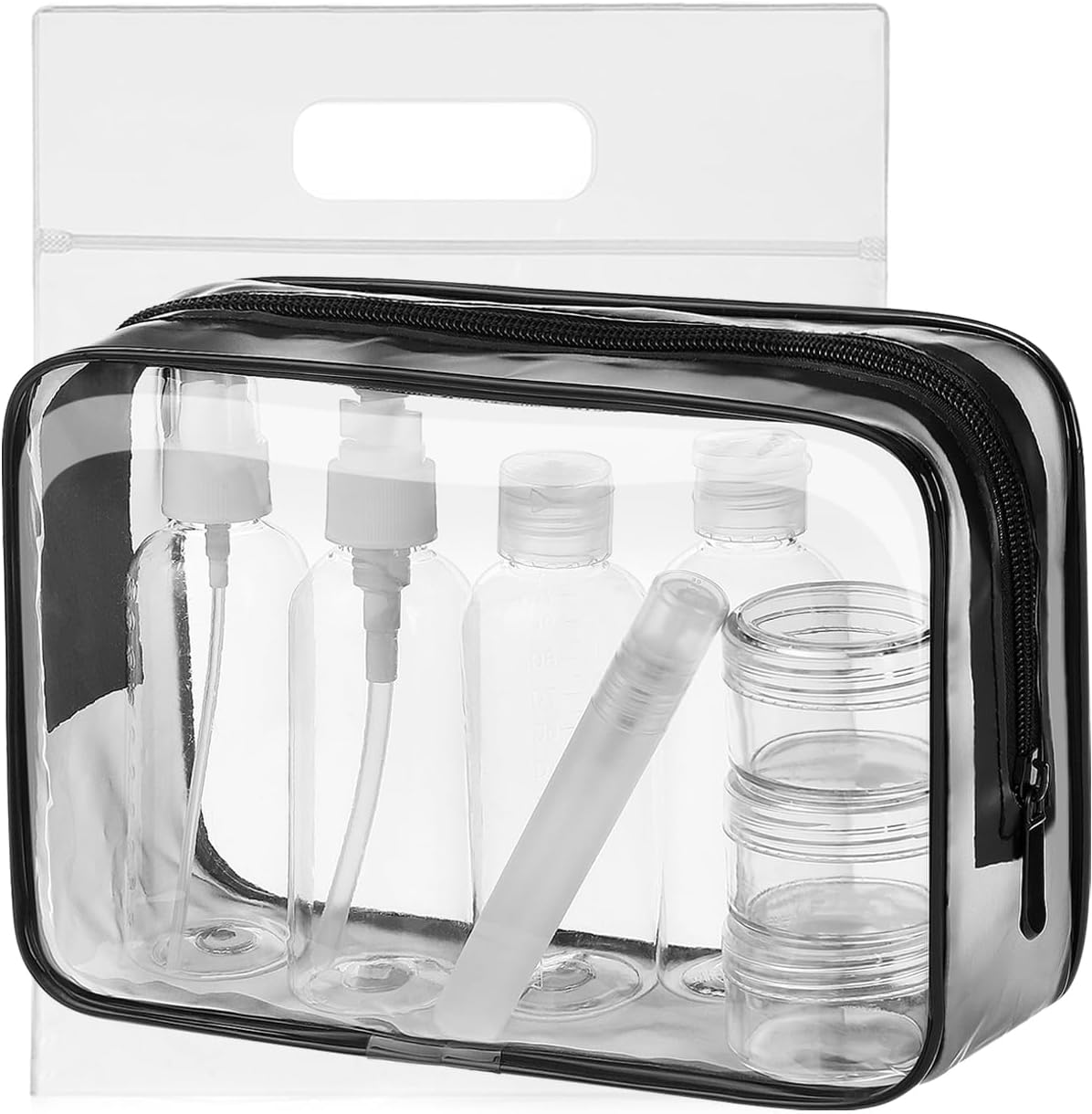 MOCOCITO Toiletry Bag Women & Men | Clear Toiletry Bag |Toiletry Bag Set with 8...