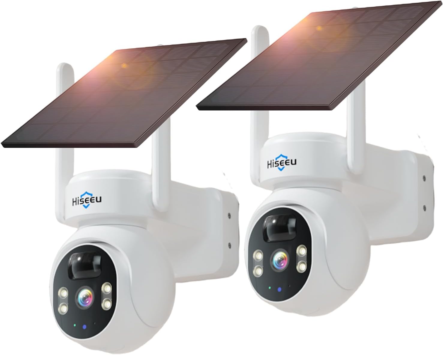 Hiseeu Solar Camera, 4MP 100% Wireless WiFi Camera Outdoor, Humanoid Detection,...