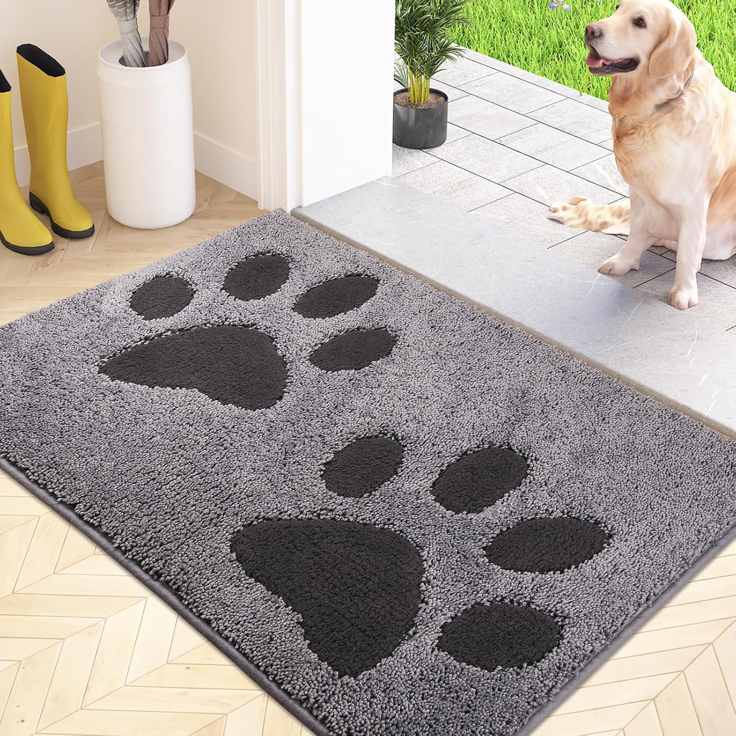 FCSDETAIL Dirt Trapper Indoor Door Mat 60 x 90 cm, Washable Entrance Rug, Absorb...