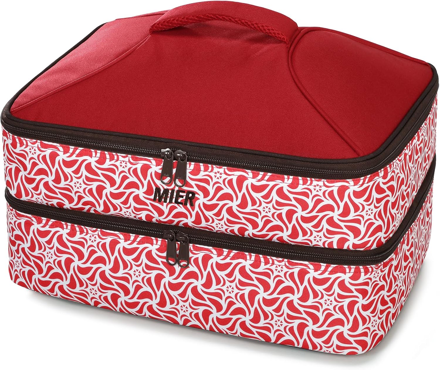 MIER Casserole Carrier Double Insulated Food Carriers Thermal Bag for Hot or Col...