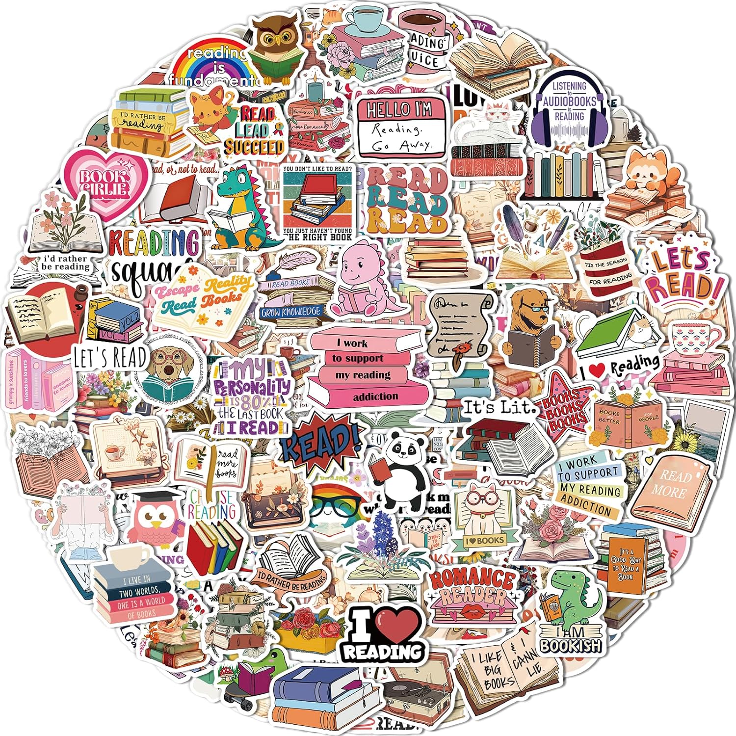 Benresive 300 Pcs Book Stickers for Kindle, Bookish Stickers for Adults, Reading...