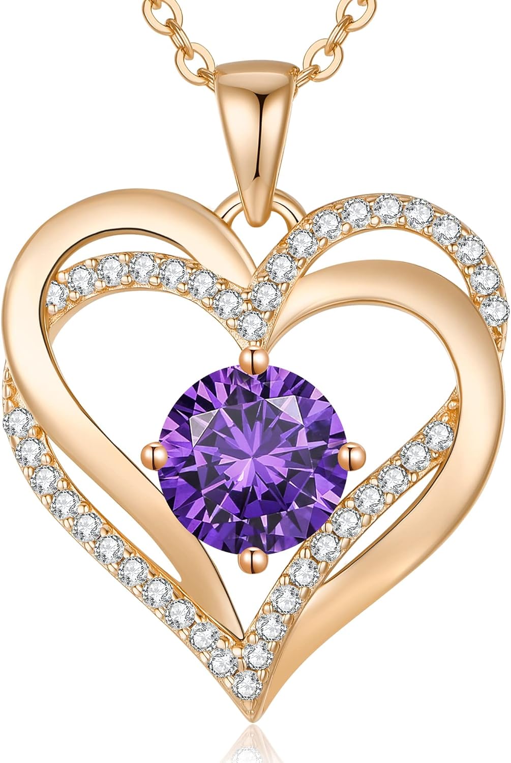 LOUISA SECRET Love Heart Birthstone Necklaces for Women, Birthday Gift for Women...