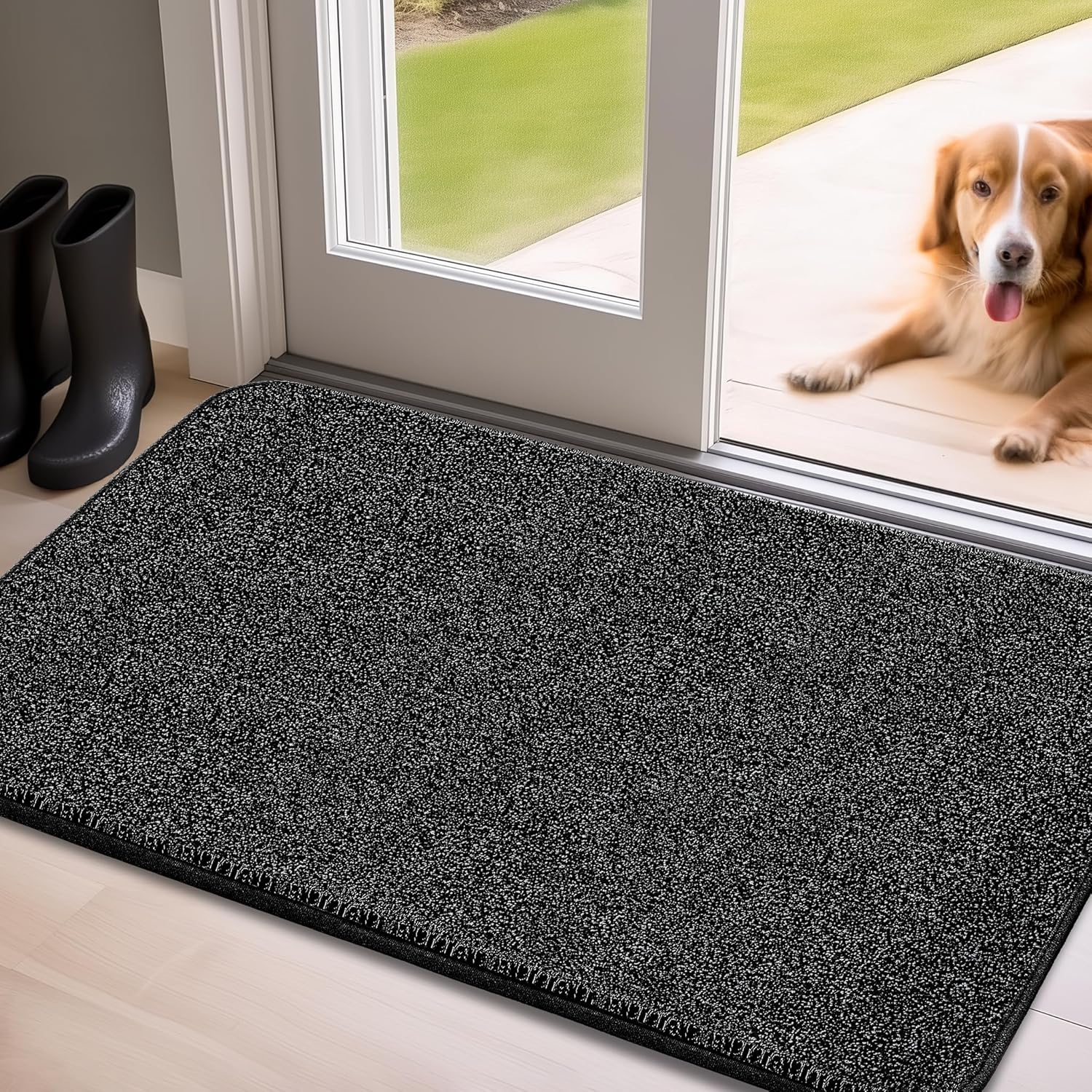 Mibao Door Mat Indoor, 31.5" x 47", Dirt Trapper Entrance Doormat, Non-Slip Low...