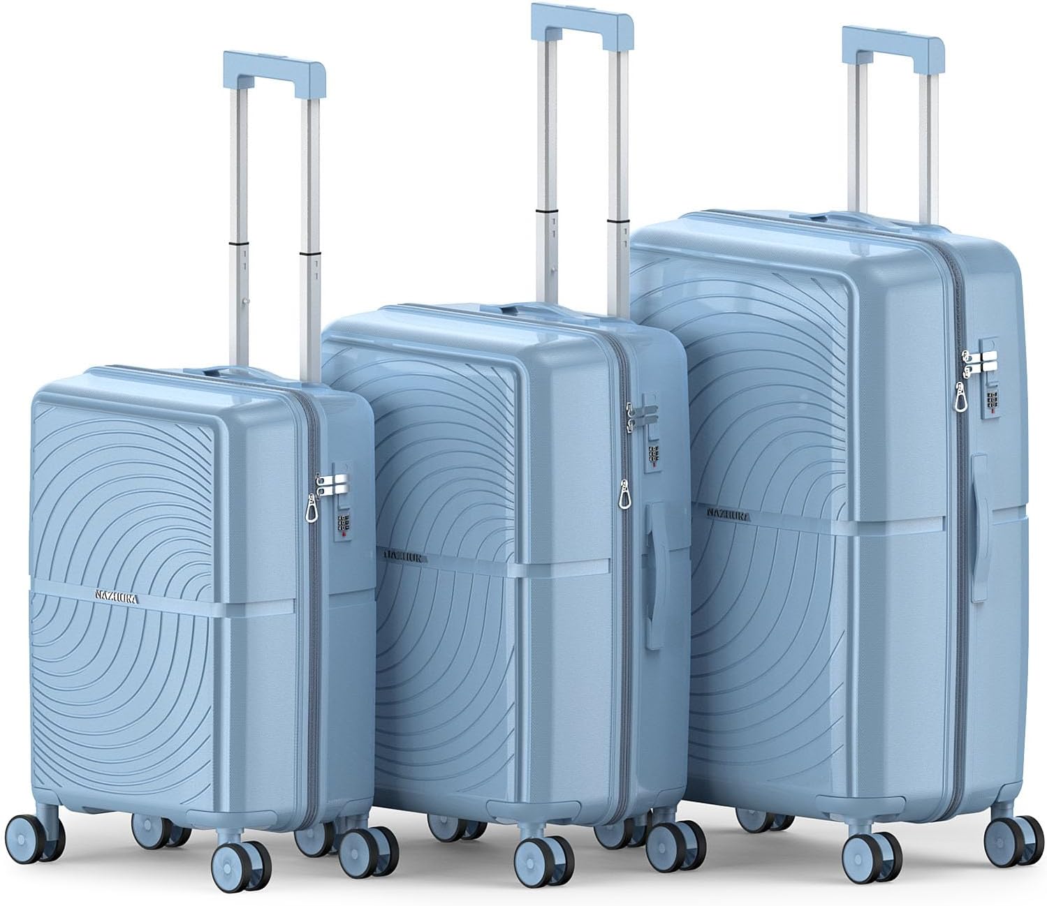 Nazhura Luggage Set, 3-Piece Hardside Suitcase Set, 20-inch, 24-inch, 28-inch Lu...