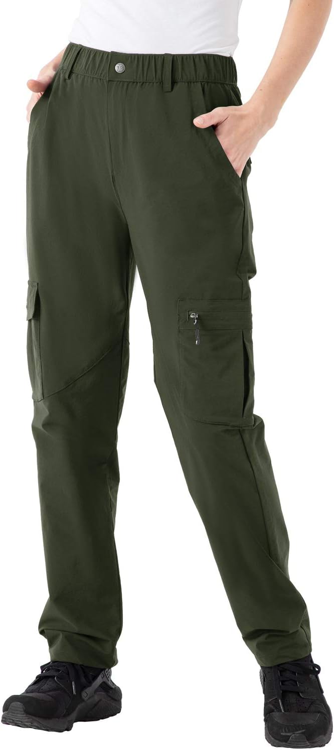 Rdruko Women's Hiking Cargo Pants Water-Resistant Quick Dry UPF 50+ Travel Campi...