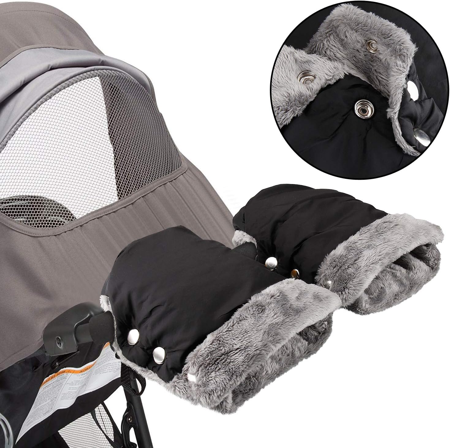 Infreecs Stroller Fleece Hand Muff, Pram Pushchair Gloves Hand Gloves Waterproof...