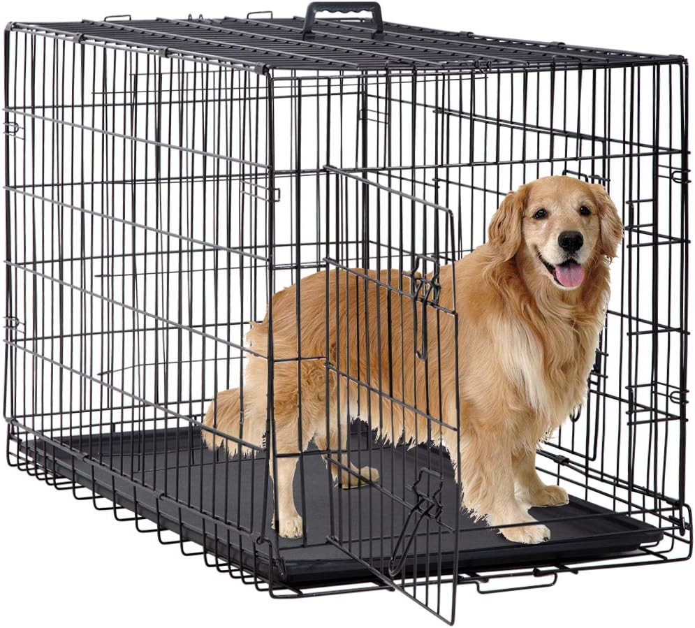 BestPet 24,30,36,42,48 Inch Dog Crates for Large Dogs Folding Mental Wire Crates...