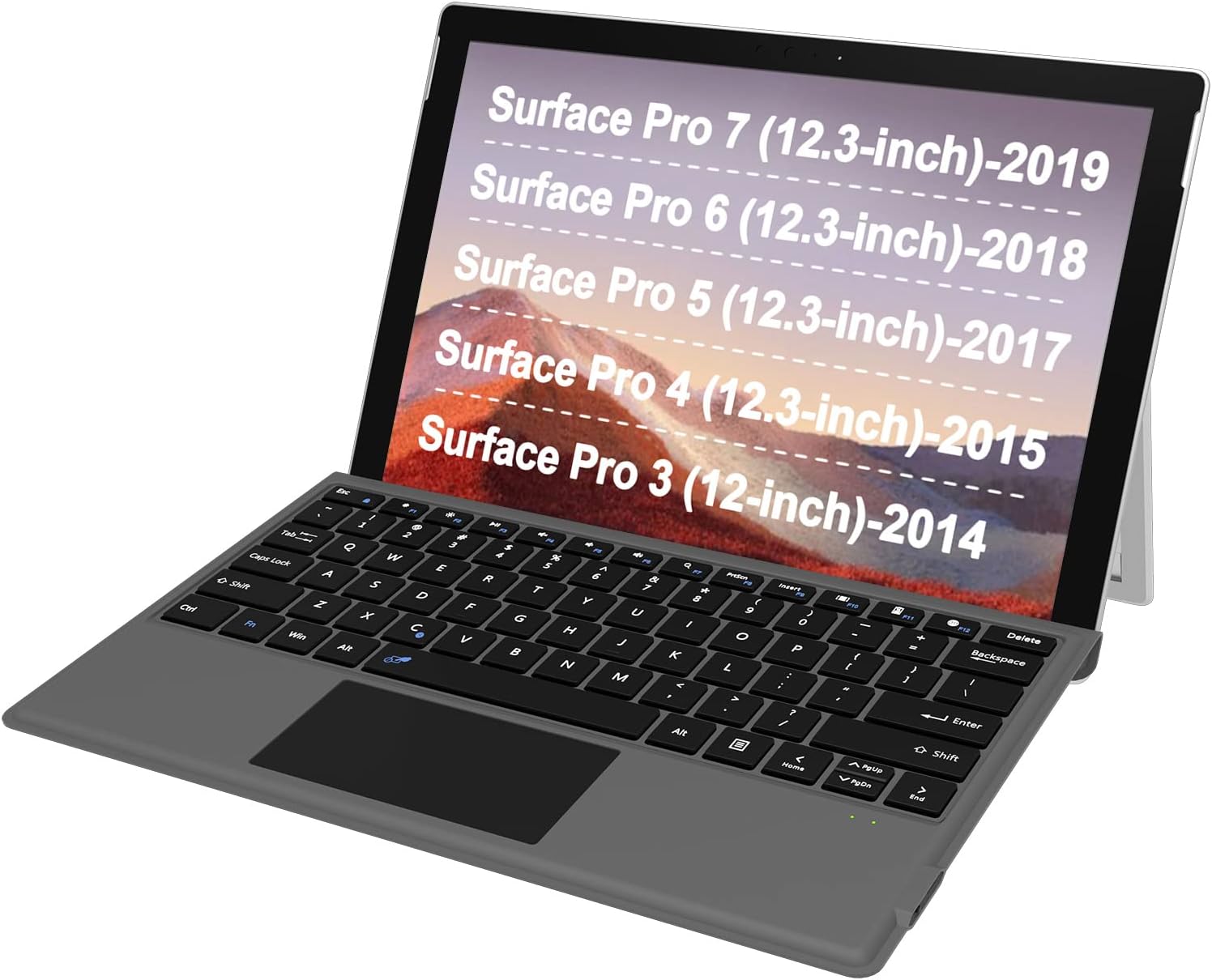 Arteck Microsoft Surface Pro Type Cover, Ultra-Slim Portable Bluetooth Wireless...