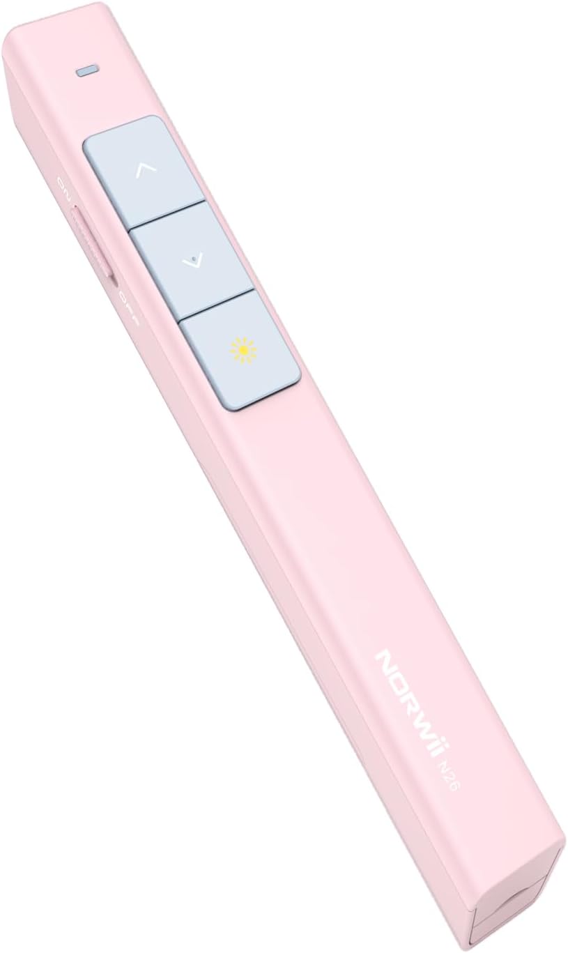 NORWII N26 Presentation Clicker 330FT/100M, 2.4GHz Wireless Presenter PPT Clicke...