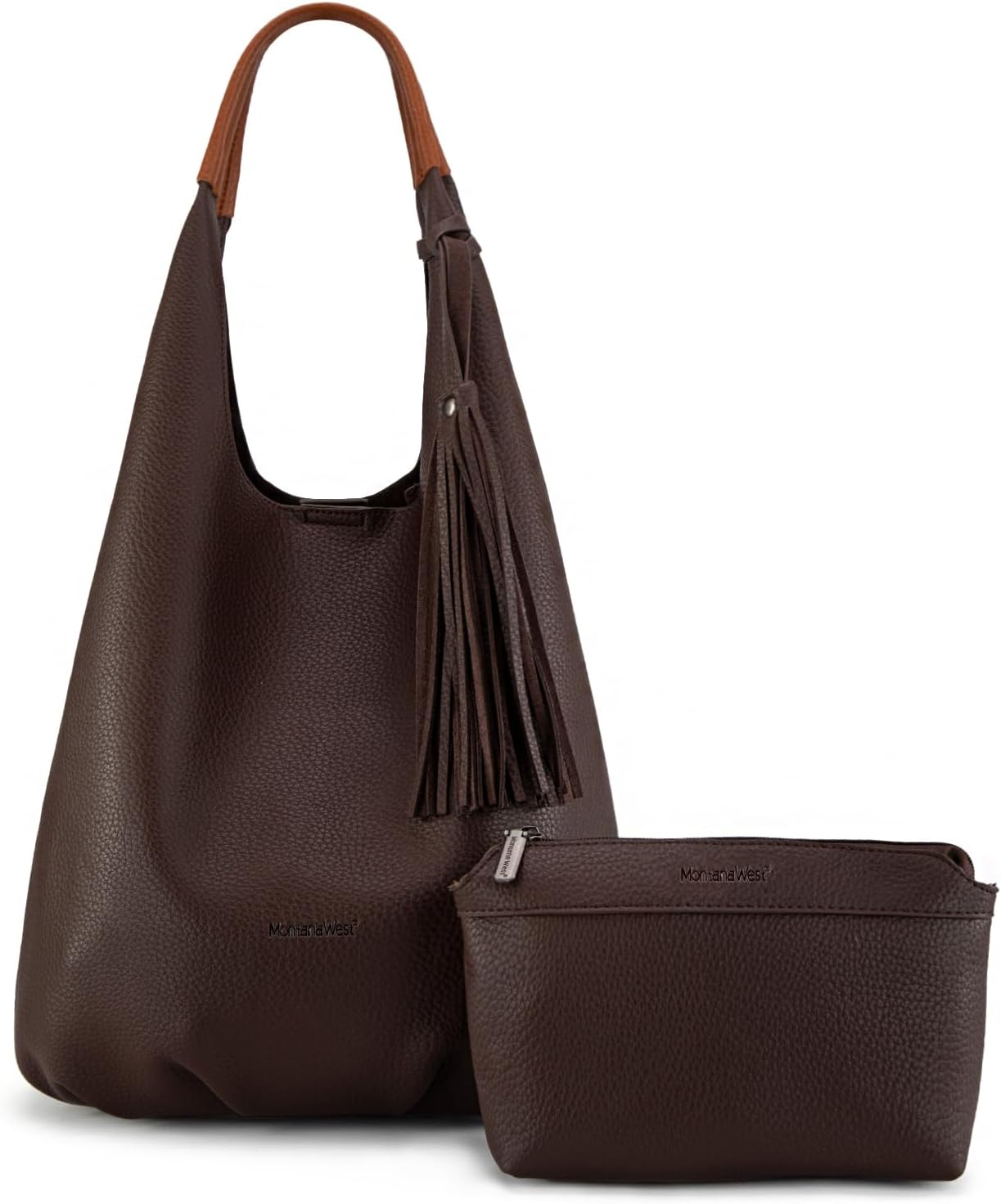 Montana West Slouchy Hobo Bags for Women 2PCS Tassels Handbags Shoulder Bag Set...