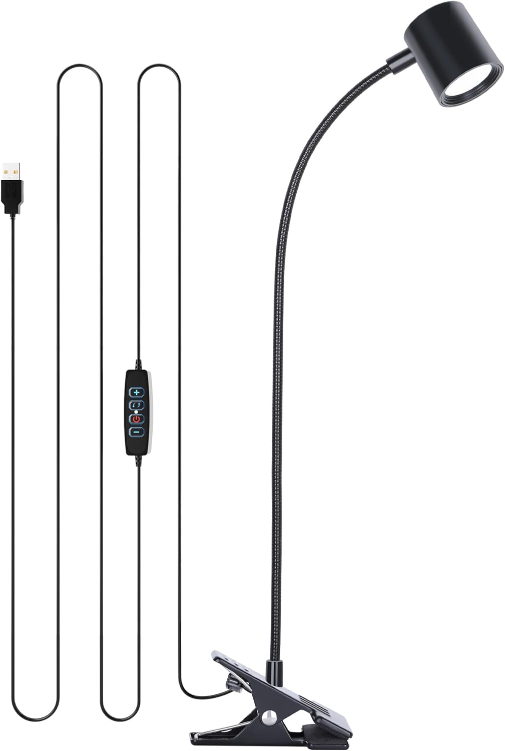 Dott Arts Desk Lamp,USB Clip On Light with 3 Color Modes,LED 10 Levels Brightnes...