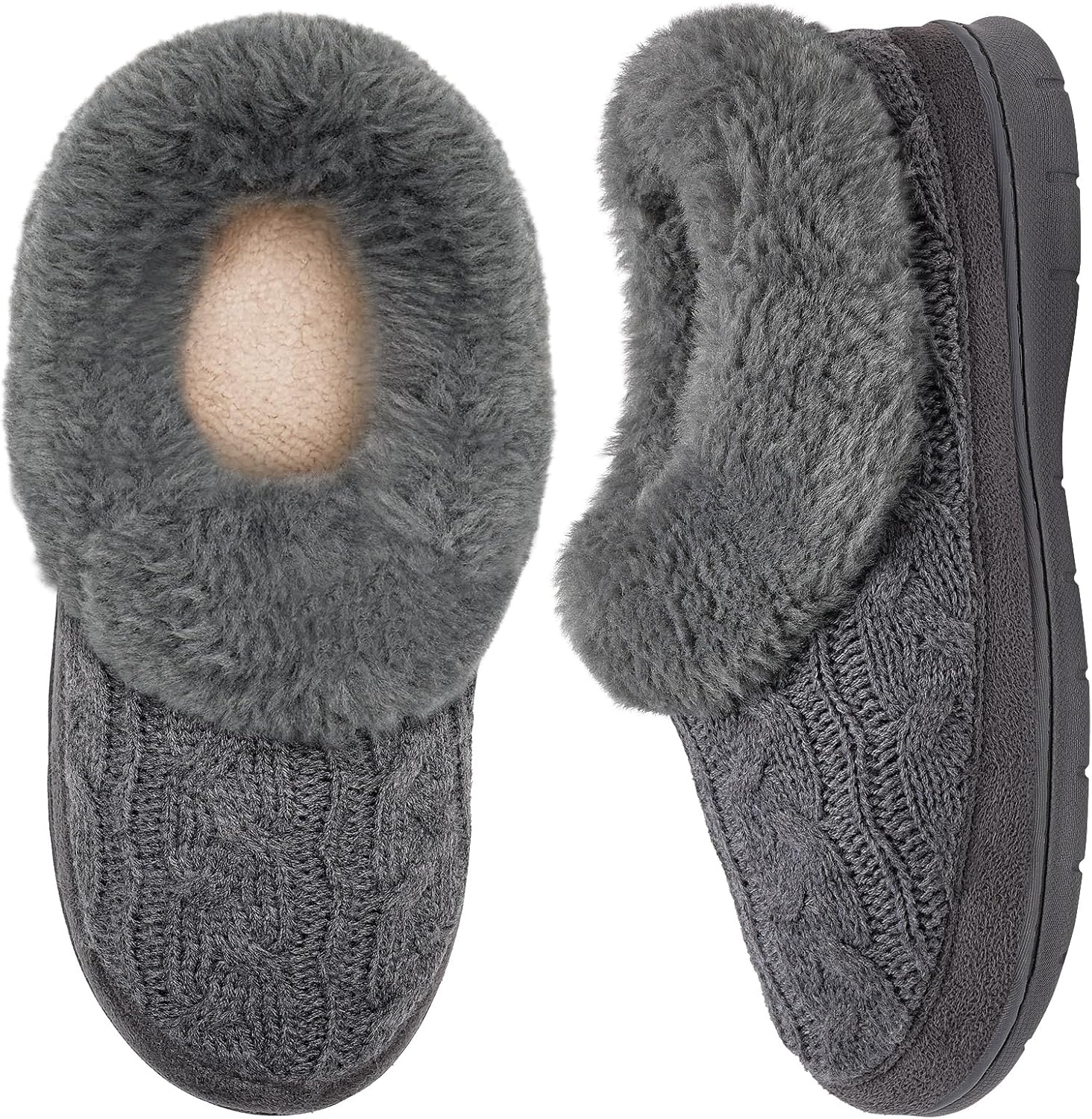Slippers Women Full Slippers Ladies Memory Foam Slippers Winter Warm Home Slippe...