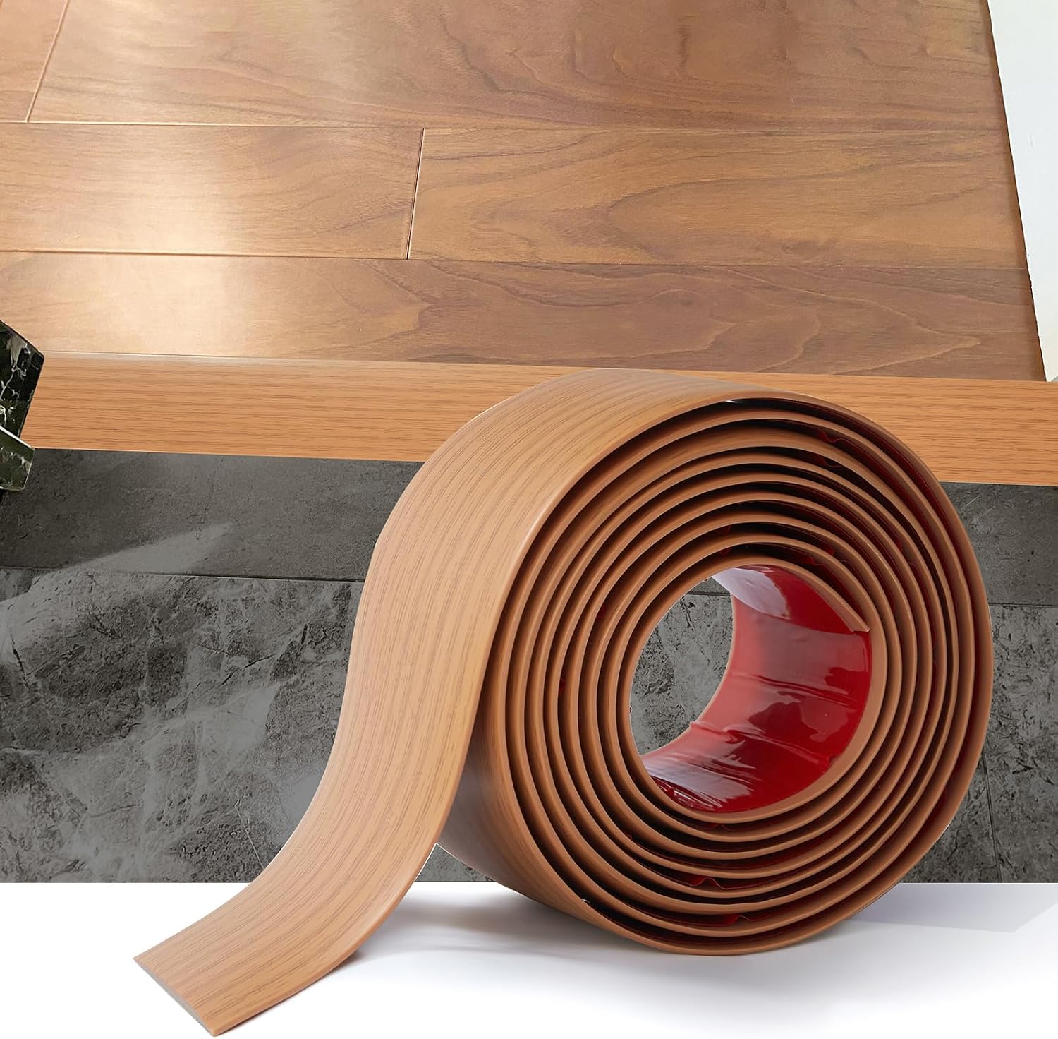 2M PVC Floor Transition Strip Laminate Floor Cover Strips Self Adhesive PVC Floo...