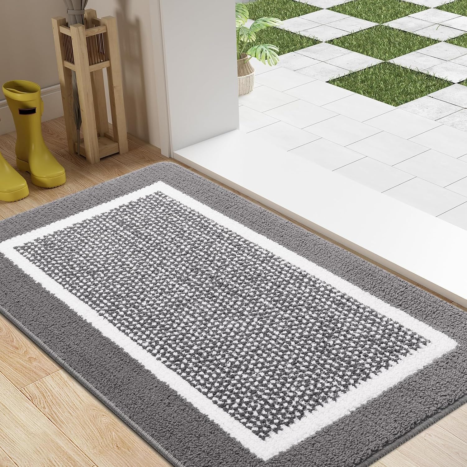 Homaxy Door Mats Indoor, 60 X 90 cm, Non Slip Dirt Trapper Door Mat, Machine Was...