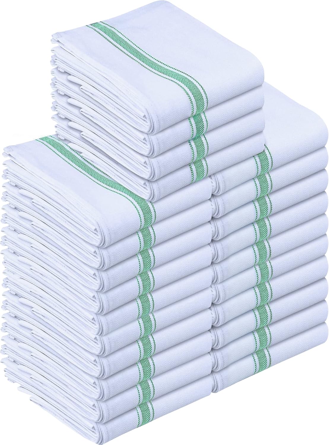 Utopia Towels Green Dish Towels [24 Pack - 15 x 25 Inches] 100% Ring Spun Cotton...