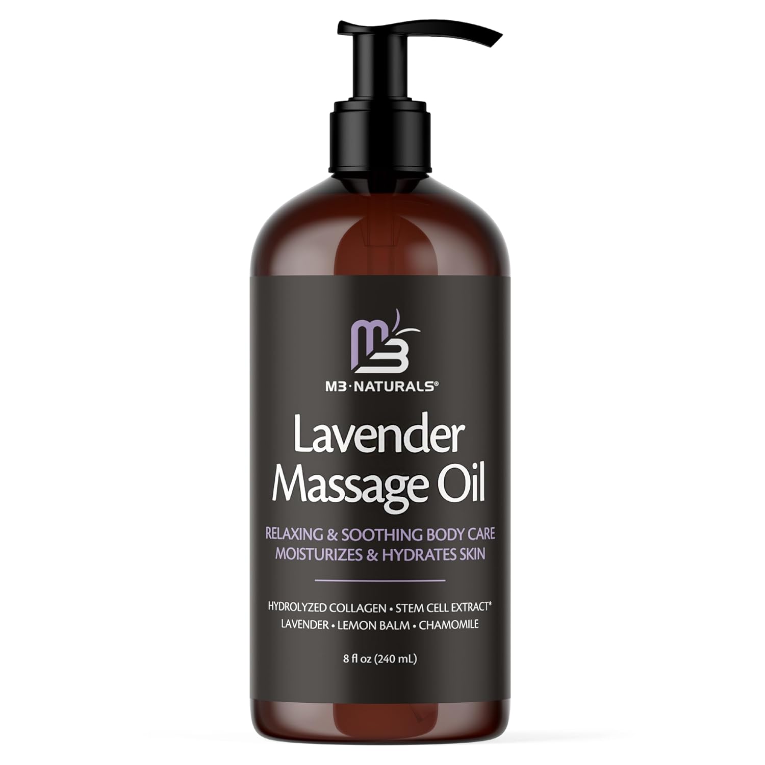 Lavender Massage Oil with Collagen and Stem Cells - Skin Tightening Massage Oil...