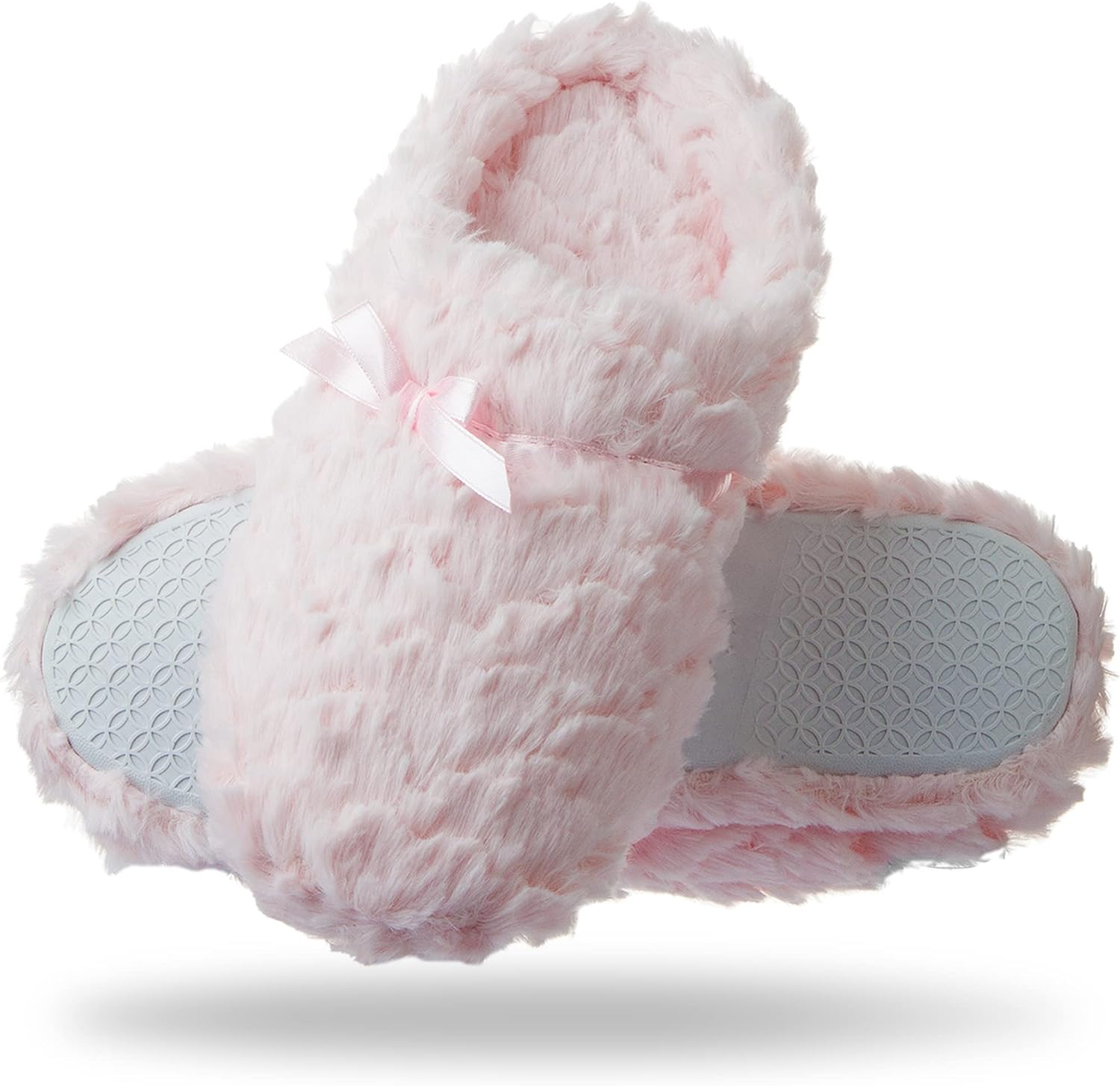 Tofern Women Fluffy Slippers Soft Flannel Memory Foam Slippers Ultra Soft Slippe...