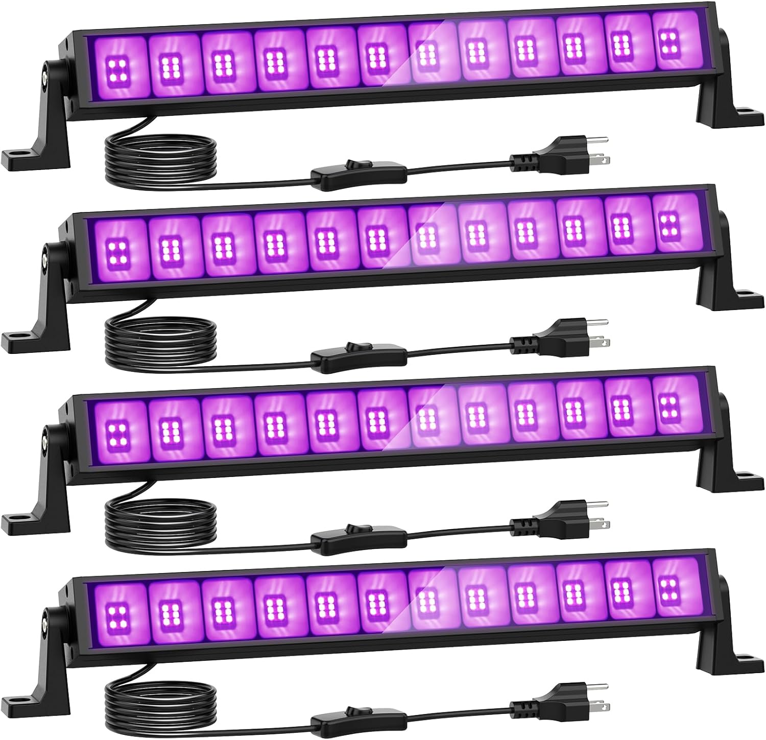 Onforu 4 Pack 42W LED Black Lights, Blacklight Bar...