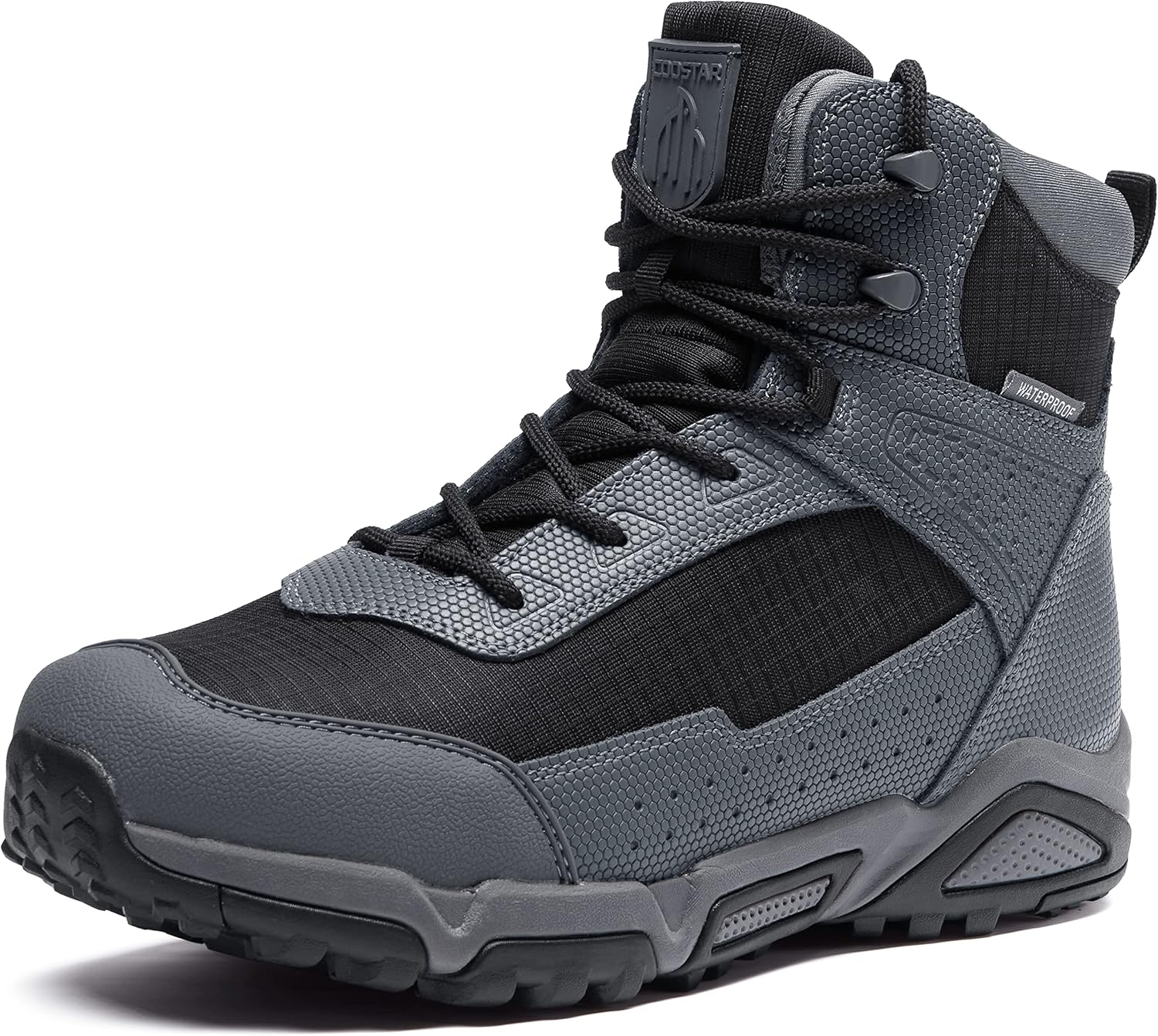 Men's Water-Resistant Work Boots Lightweight Tactical Boots Non-Slip Hiking Boot...