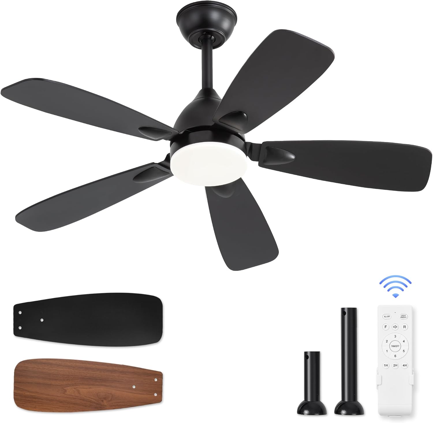 LEDIARY Ceiling Fans with Lights,42 inch Ceiling Fans with Lights and Remote,3CC...