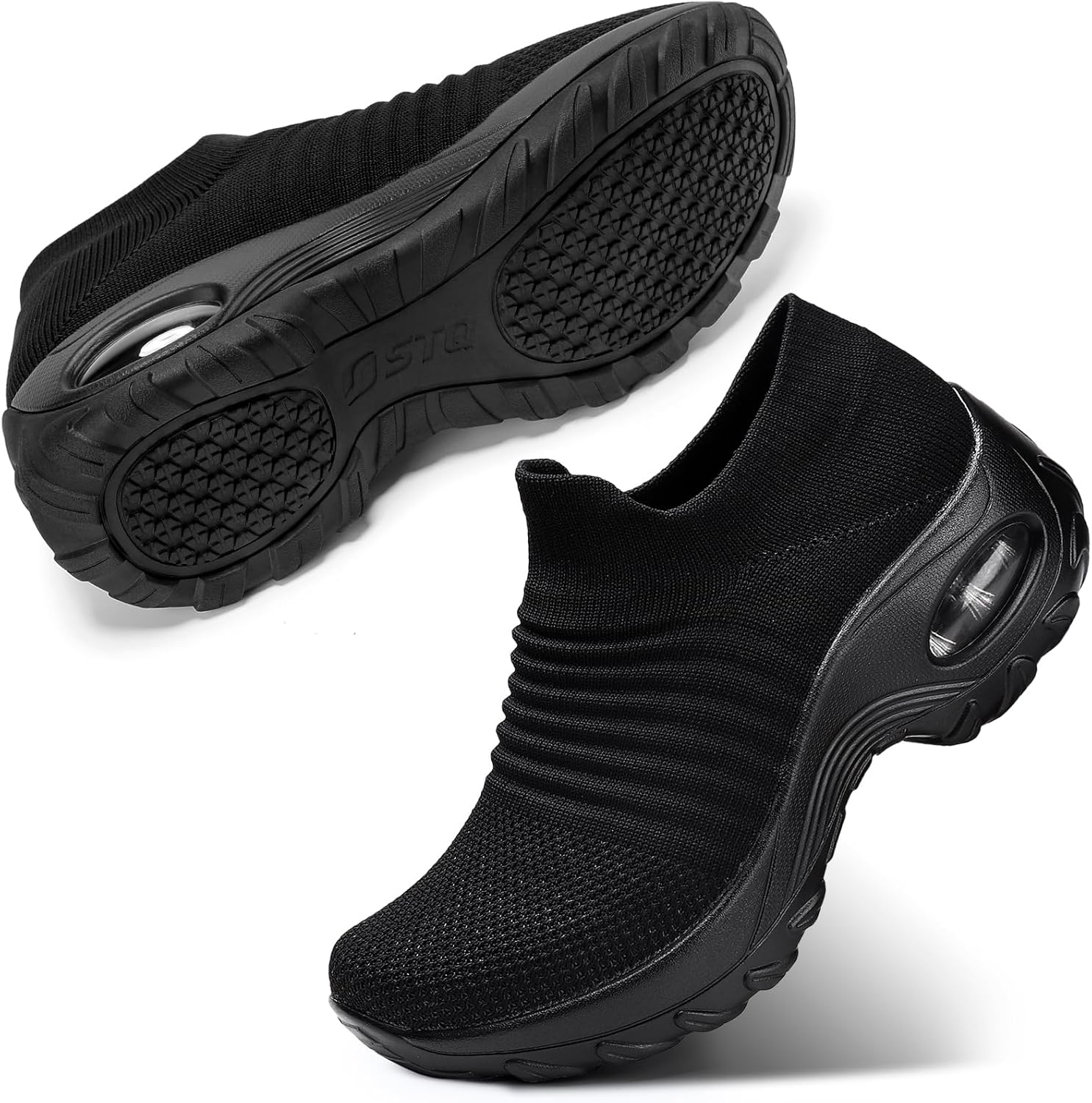 STQ Womens Walking Shoes Slip-on Lightweight Mesh Sneakers Breathable Tennis Com...