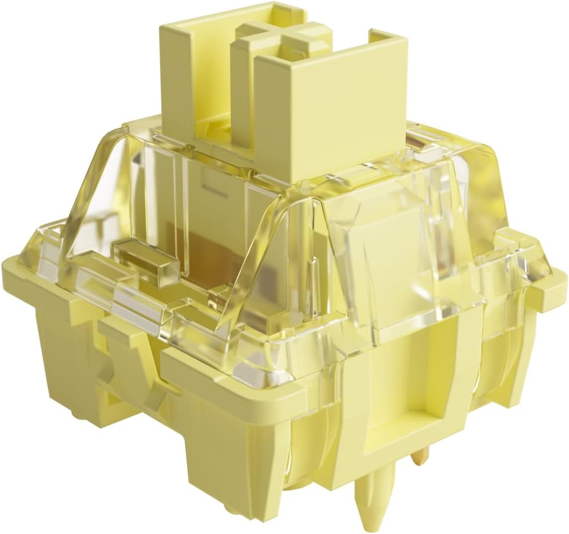 Akko V3 Pro Cream Yellow Mechanical Keyboard Switch, Linear Switches, 5 Pin 50gf...