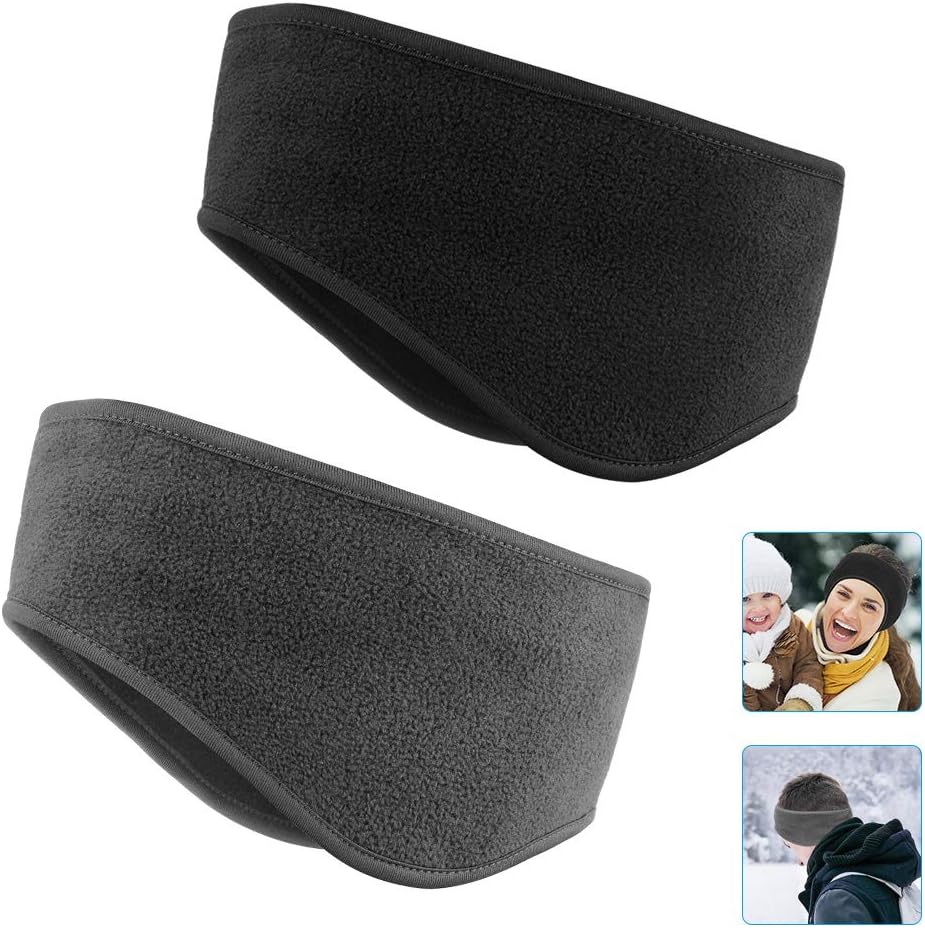 Ear Warmers Headband, Fleece Earmuffs Running Headband Winter Ear Covers Moistur...