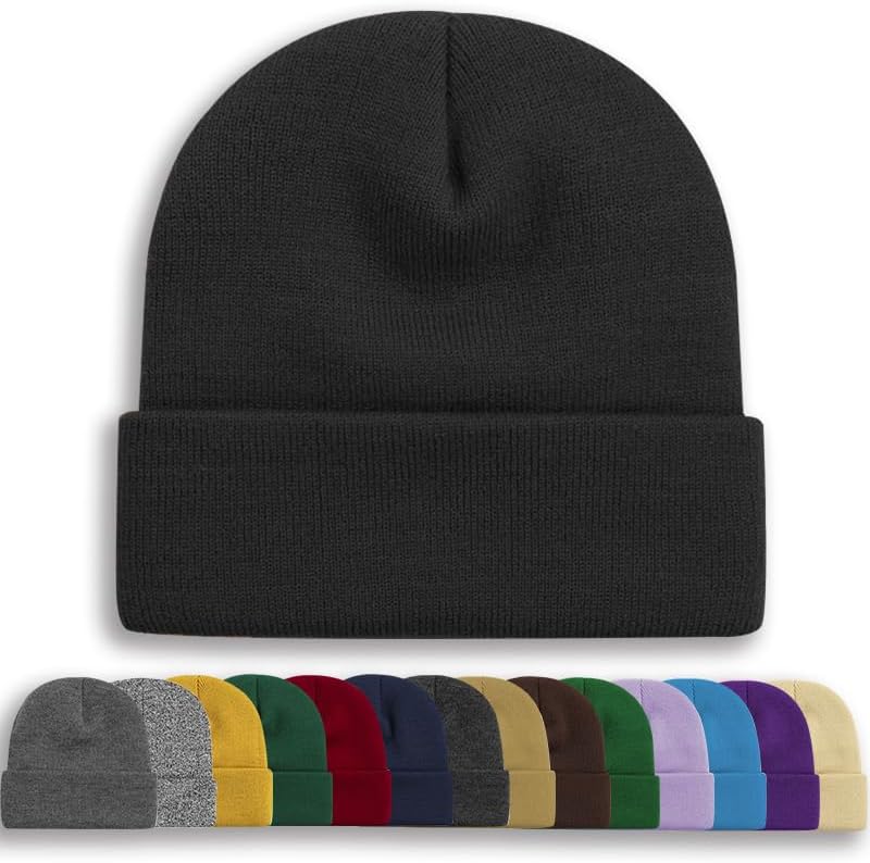 Rosoz Unisex Beanie Winter Knitted Skull Cuffed Soft Warm Hat for Men/Women Slou...