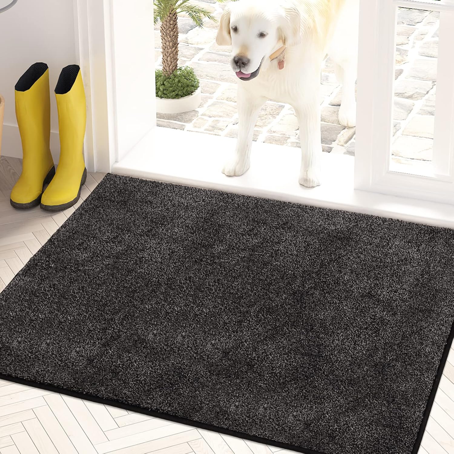 PURRUGS Dirt Trapper Door Mat 60 x 90 cm, Non-Slip Machine Washable Entrance Rug...