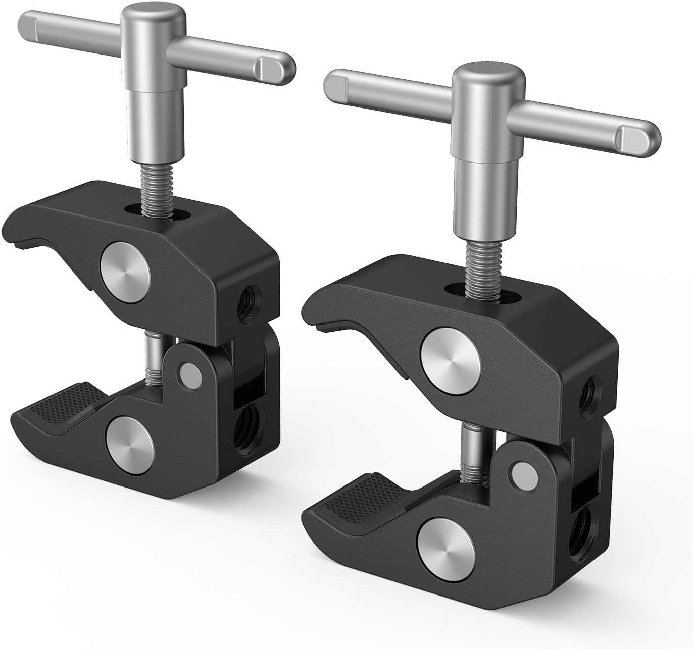 SMALLRIG 2 Pack Super Clamp w/1/4" and 3/8" Threads, Camera Clamps Clip Mount Cr...