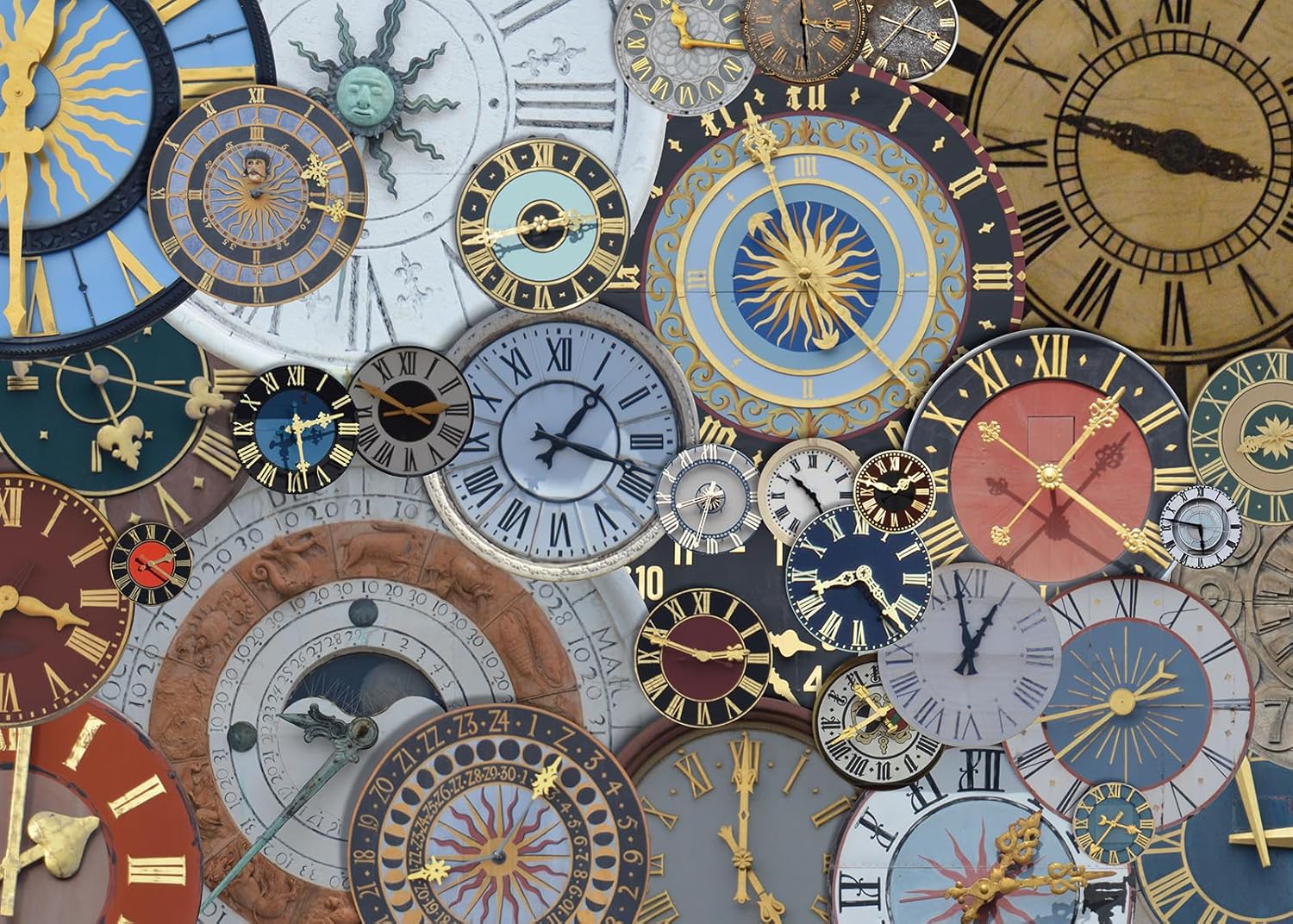 HUADADA Jigsaw Puzzles for Adults 1000 Pieces, Clocks Interlock Perfectly Letter...