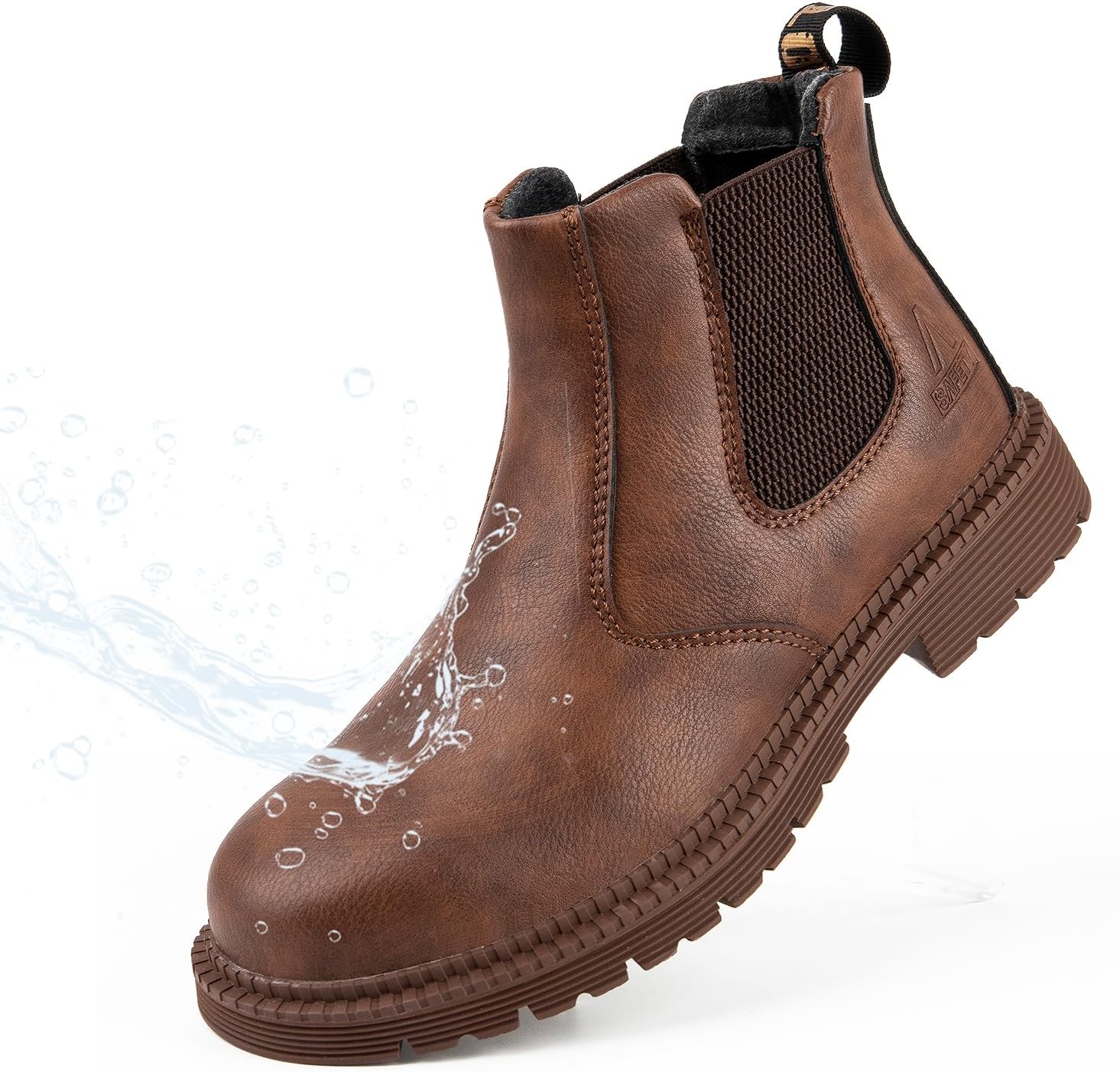 todaysunny Work Boots for Men Women 10 UK Brown