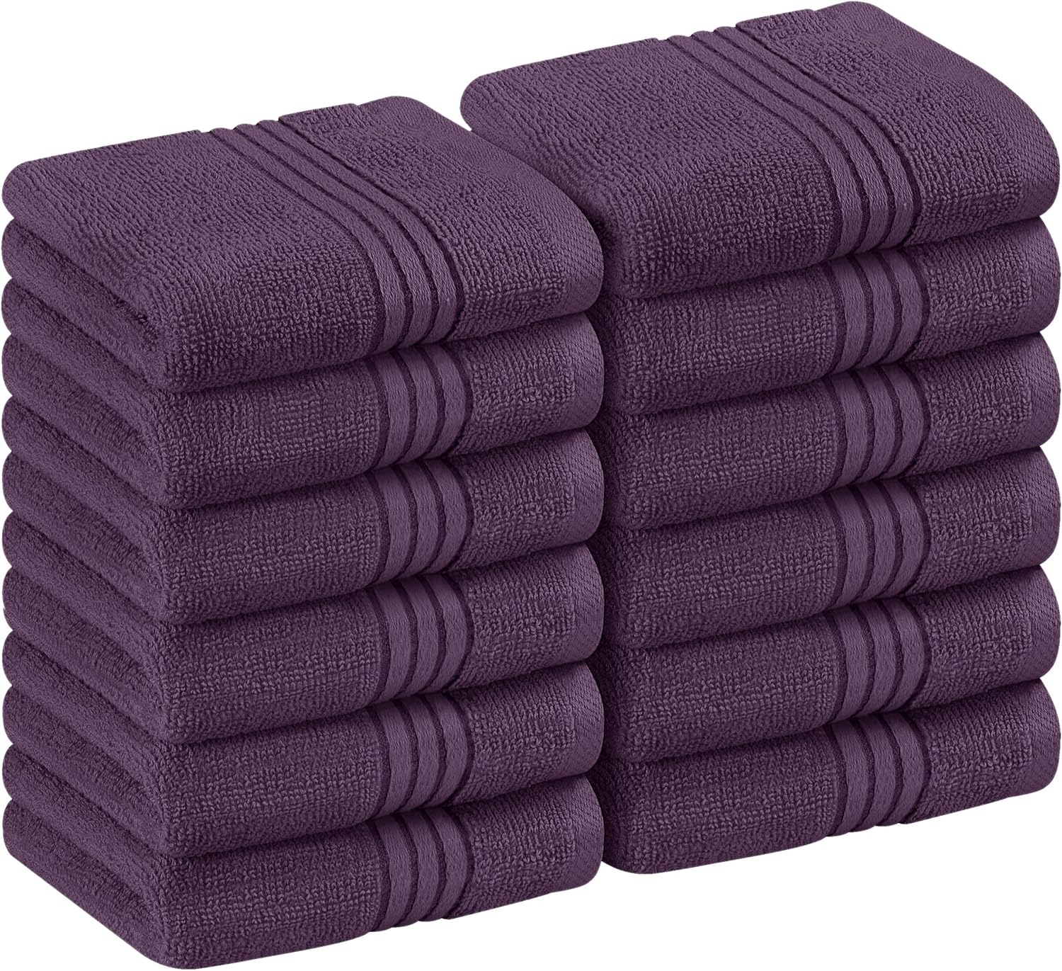 Utopia Towels 12 Pack Premium Wash Cloths Set (12 x 12 Inches) 100% Cotton Ring...