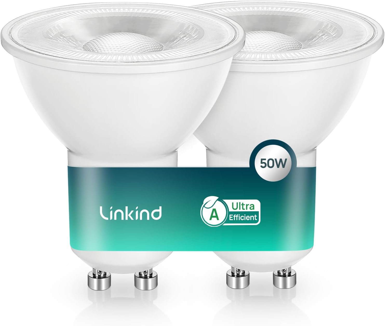 Linkind Ultra-efficient GU10 LED Bulbs, 2W=50W 360Lm 4000K Neutral White, Energy...