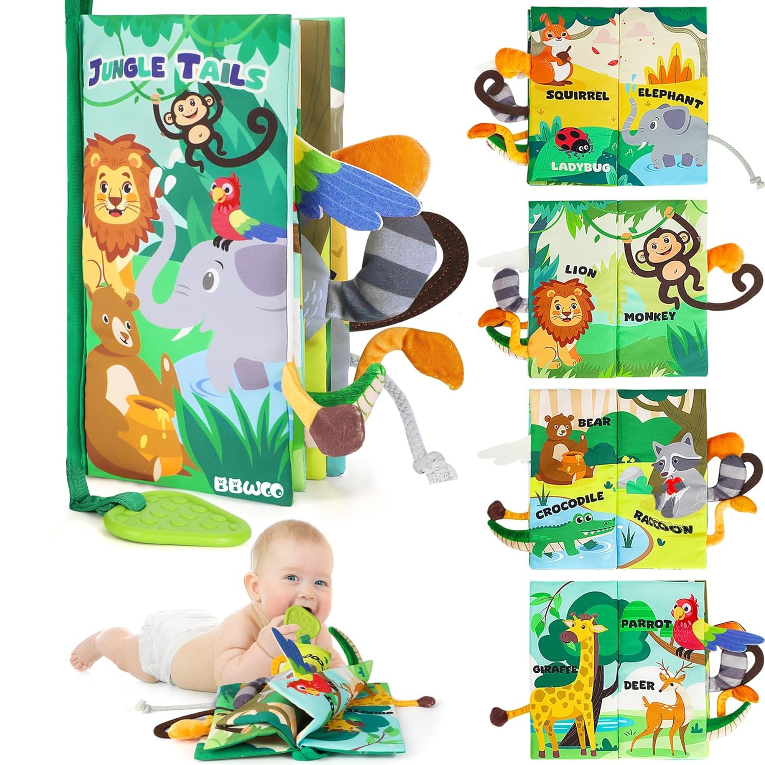 Baby Book Toys 0-6 Months - Baby Boy Girl Shower Gifts - Tummy Time Toys for Inf...