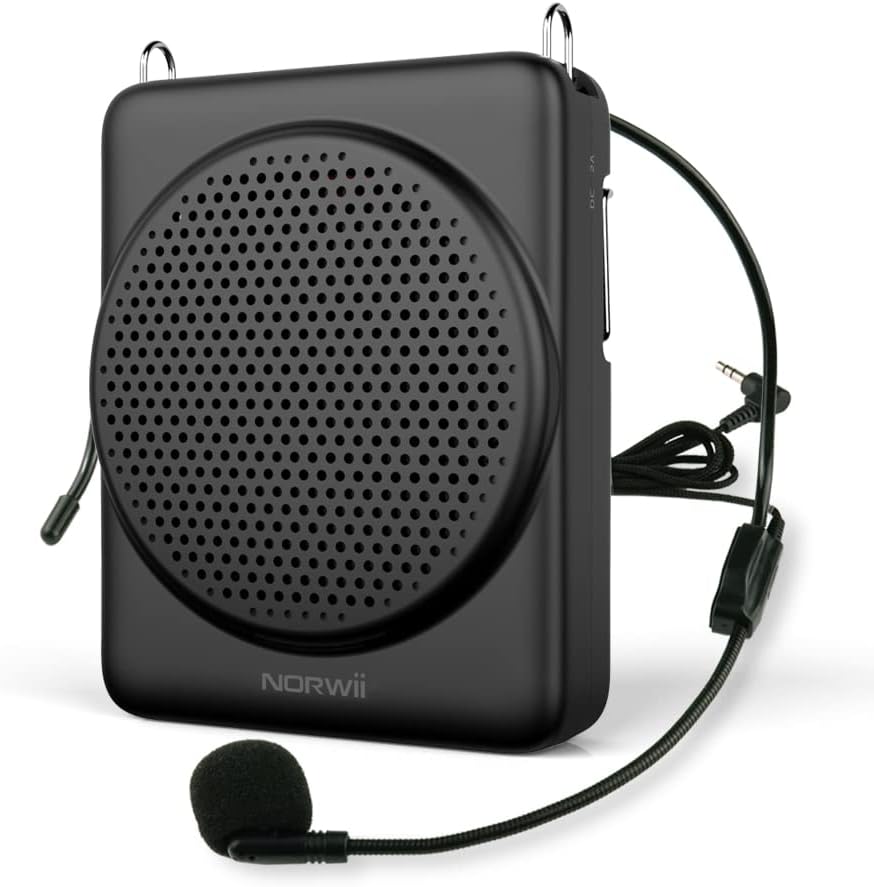 NORWII Mini Voice Amplifier Microphone Headset, 3 Hours Quick Charging and up to...