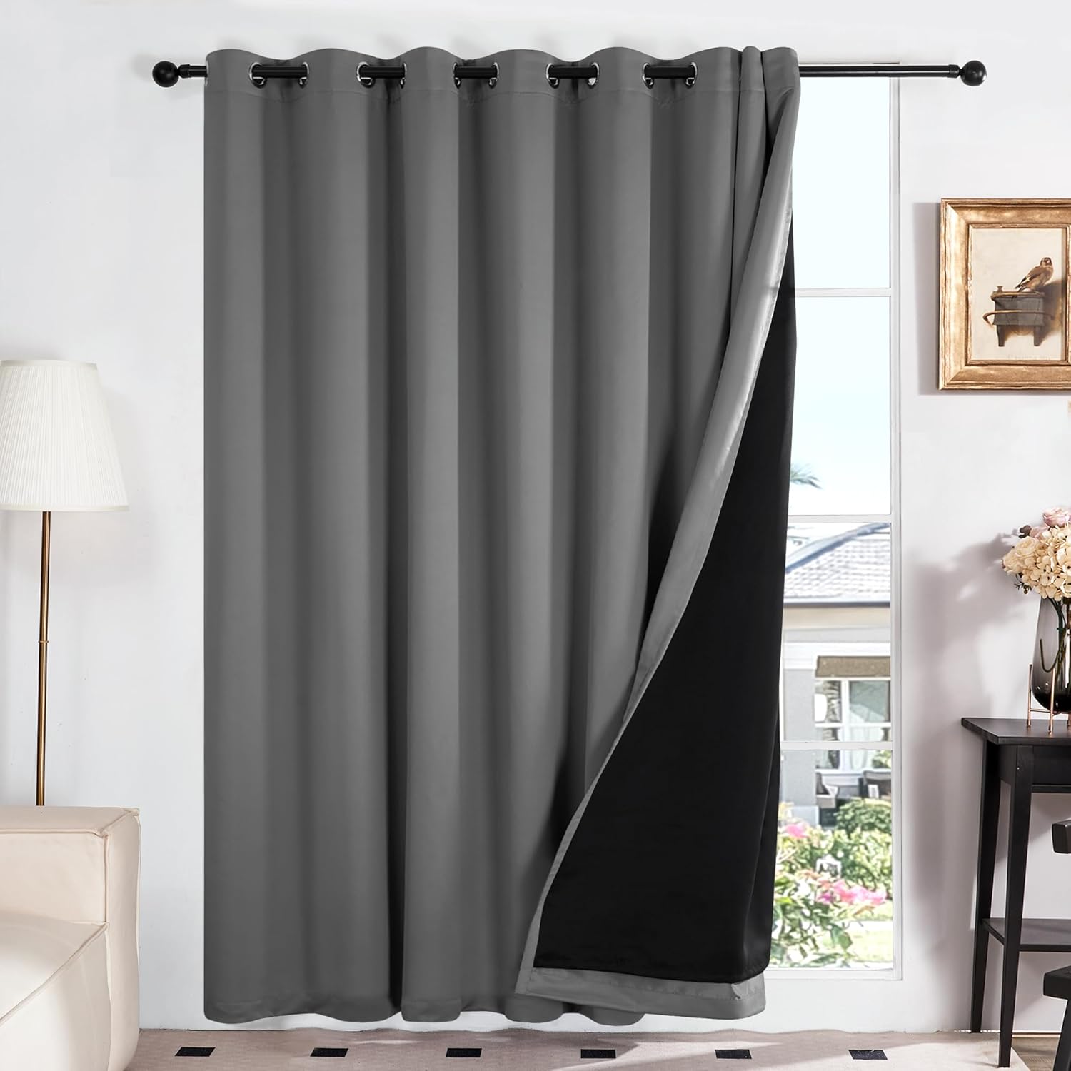 Deconovo Total Blackout Curtains with Double Layer, Noise Reduction Curtains, Th...