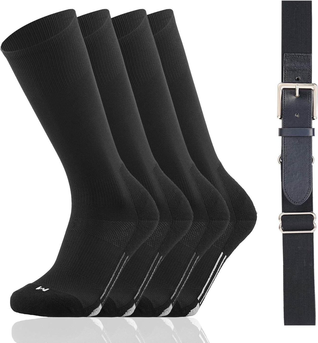 Youper Youth Baseball/Softball Belt & Socks Combo Set (2 Pairs of Socks & 1 Belt...