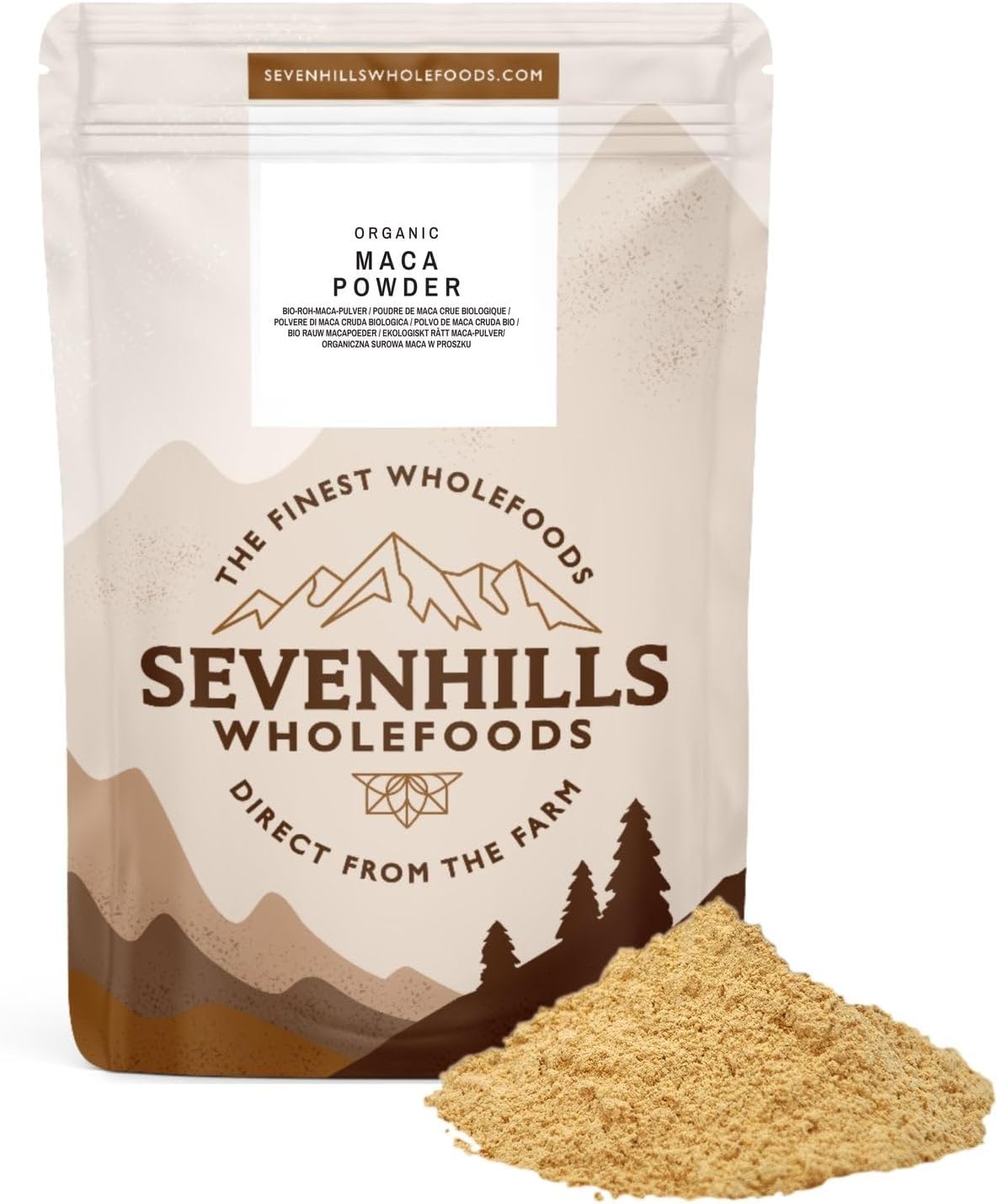 Sevenhills Wholefoods Organic Raw Maca Powder 500g