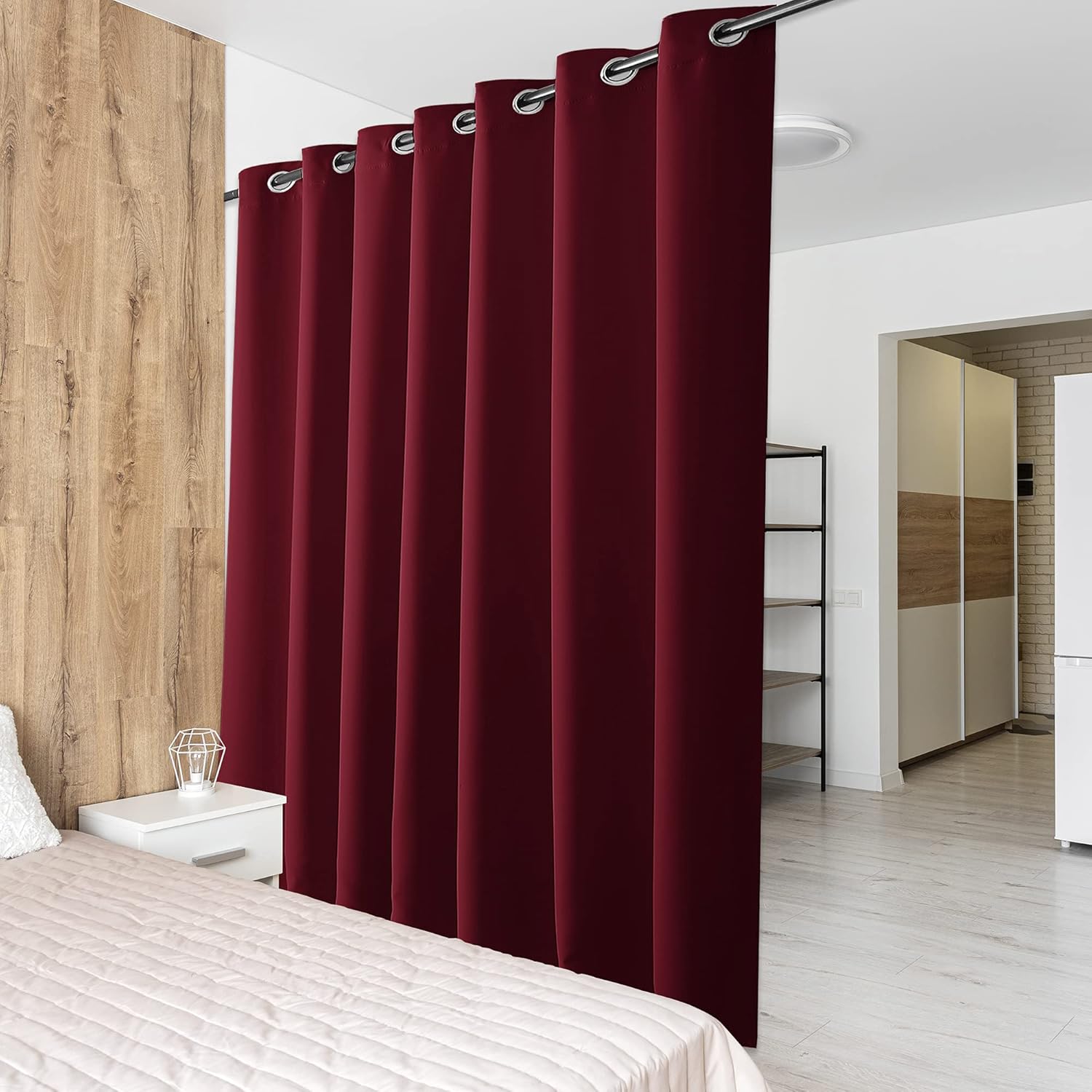 PONY DANCE Extra Wide Blackout Curtains - 84" Long Thermal Insulated Curtains fo...