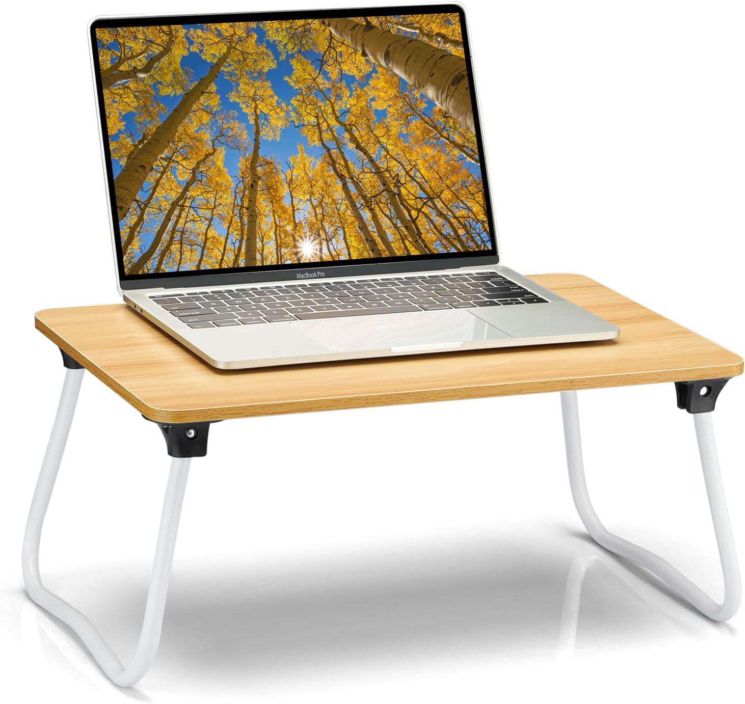 Ruxury Foldable Lap Desk Laptop Stand Bed Desk Table Tray, Breakfast Serving Tra...