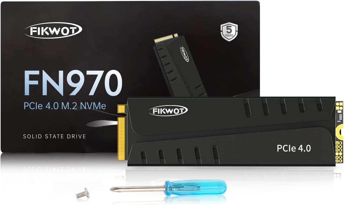 Fikwot FN970 1TB M.2 2280 PCIe Gen4 x4 NVMe 1.4 Internal Solid State Drive with...