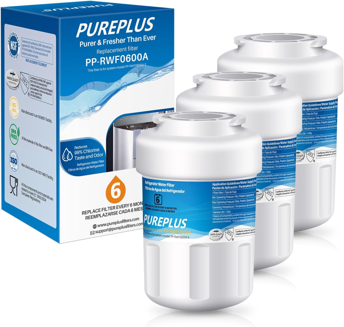 PUREPLUS Replacement for GE® MWF®, SmartWater® MWFP, MWFINT, MWFA, GWF, HDX FMG-...