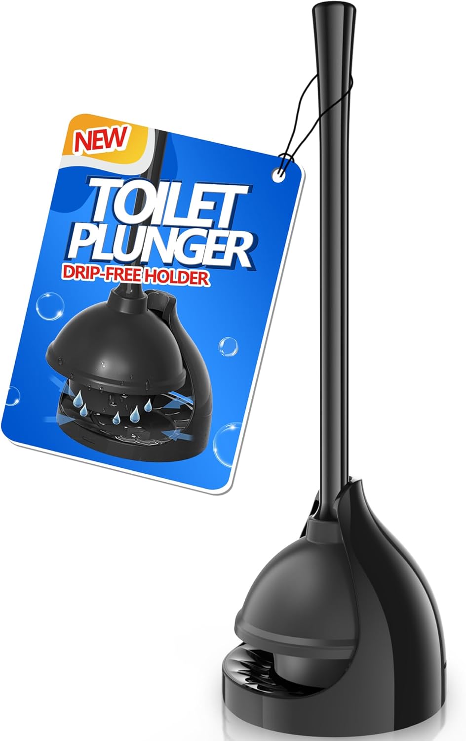 Toilet Plunger with Holder, Plunger with Unique Holder, Plungers for Bathroom wi...