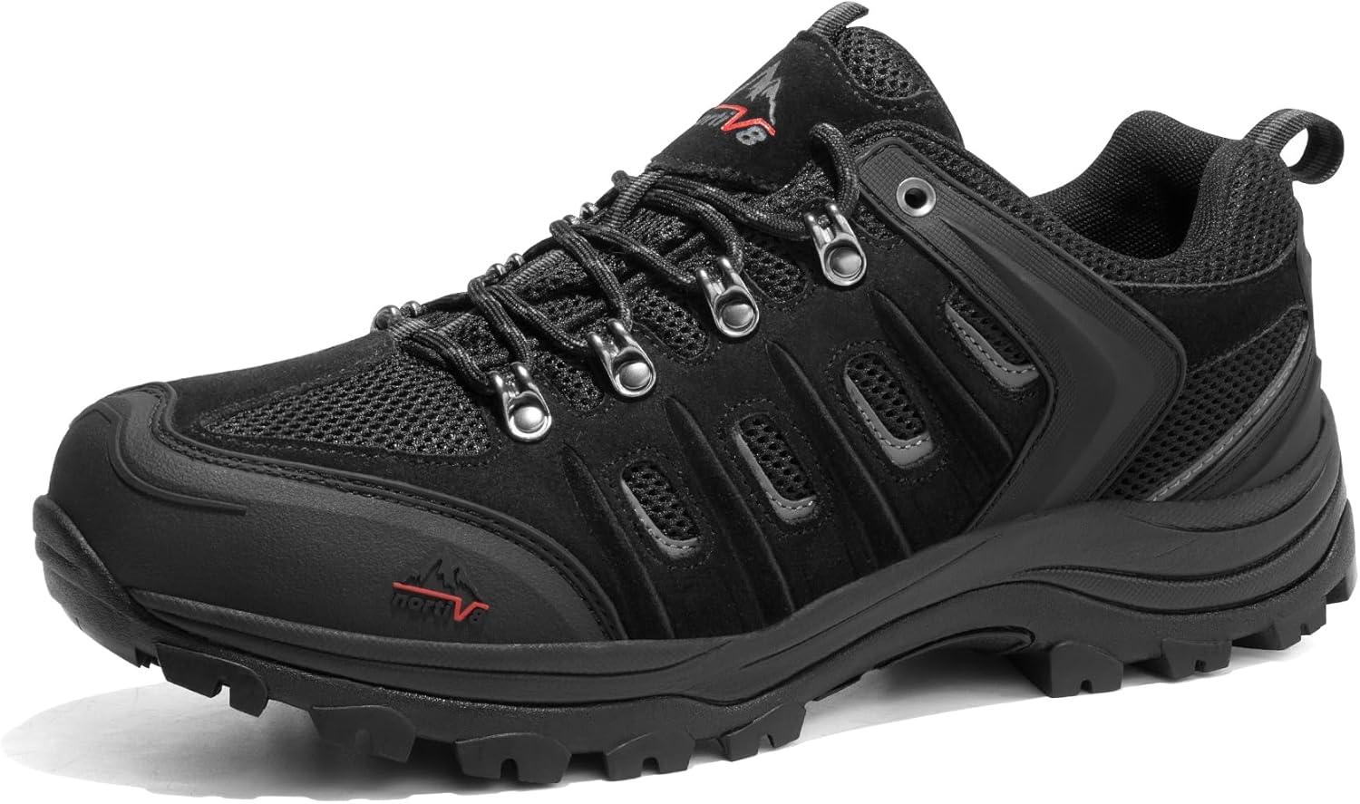 NORTIV 8 Men's Waterproof Hiking Shoes Leather Low-Top Hiking Shoes for Outdoor...