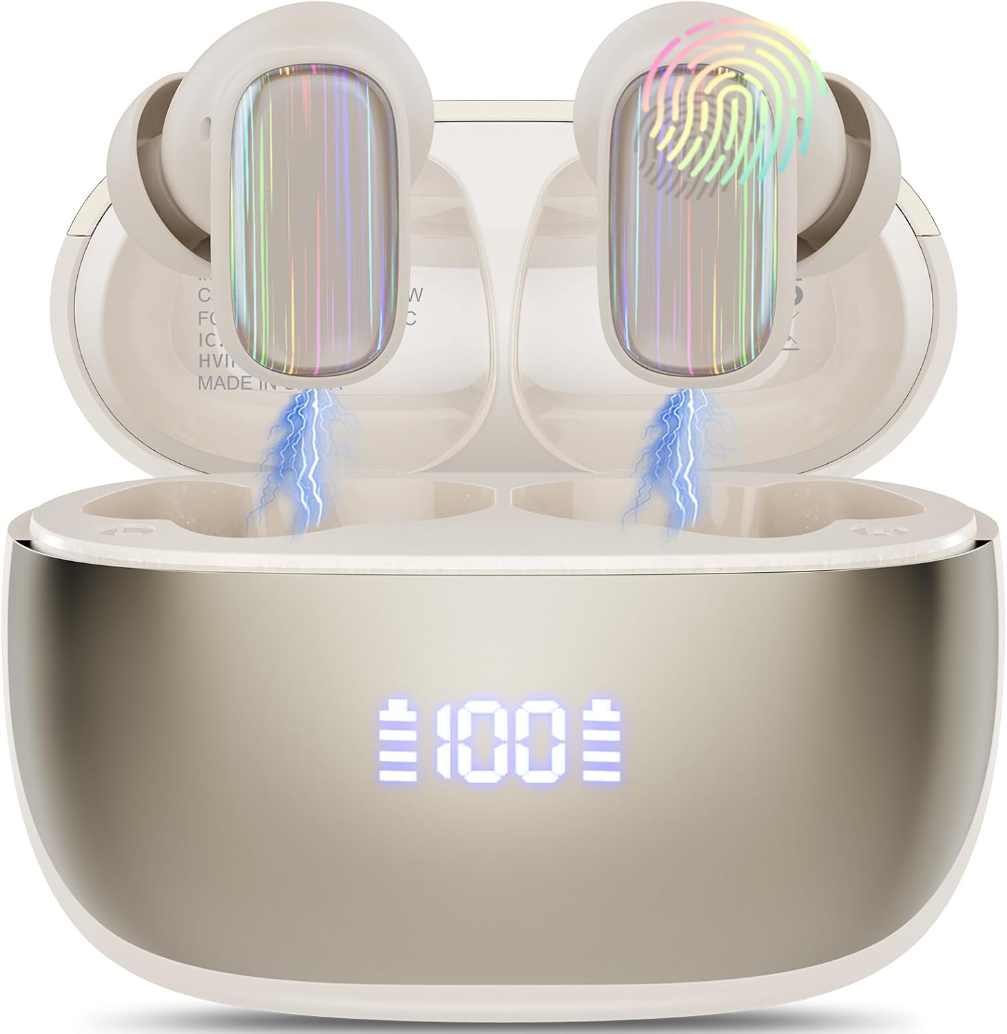 Wireless Earbuds, Mini Bluetooth 5.4 Earphones with ENC Mic, Bluetooth Headphone...