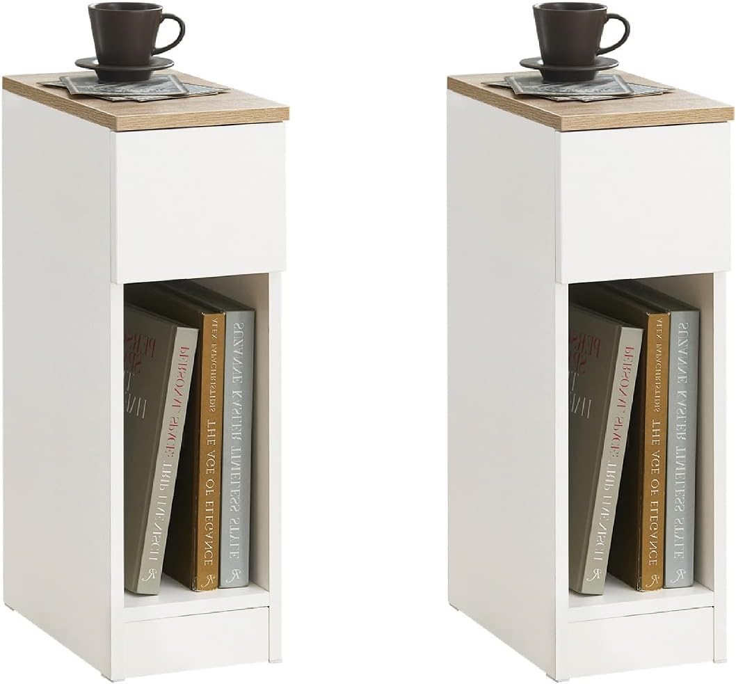 SoBuy Set of 2 Bedside Table Nightstand Side Table End Table Sofa Table Coffee T...