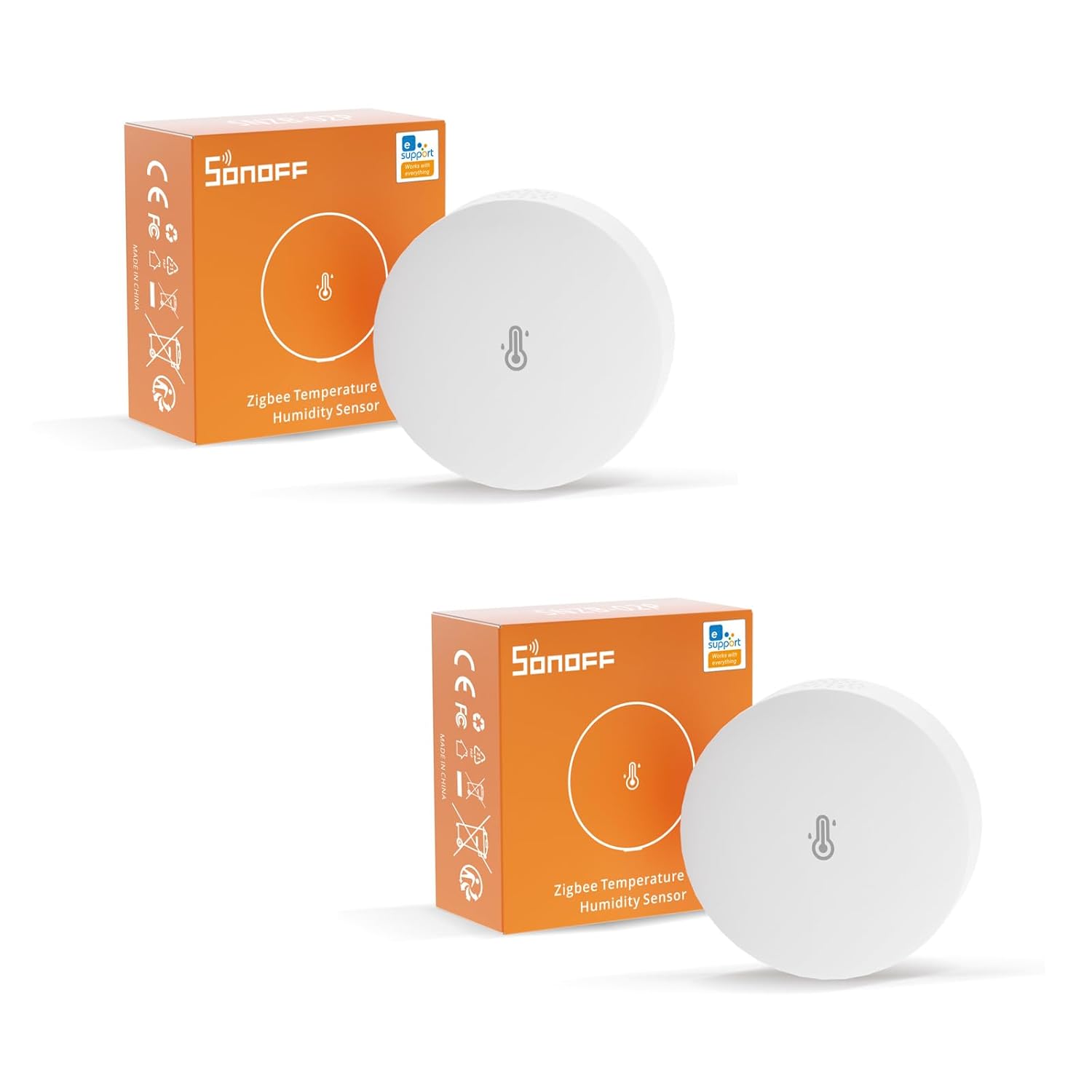 2 Pack SONOFF SNZB-02P Zigbee Temperature and Humidity Sensor, Smart Temperature...