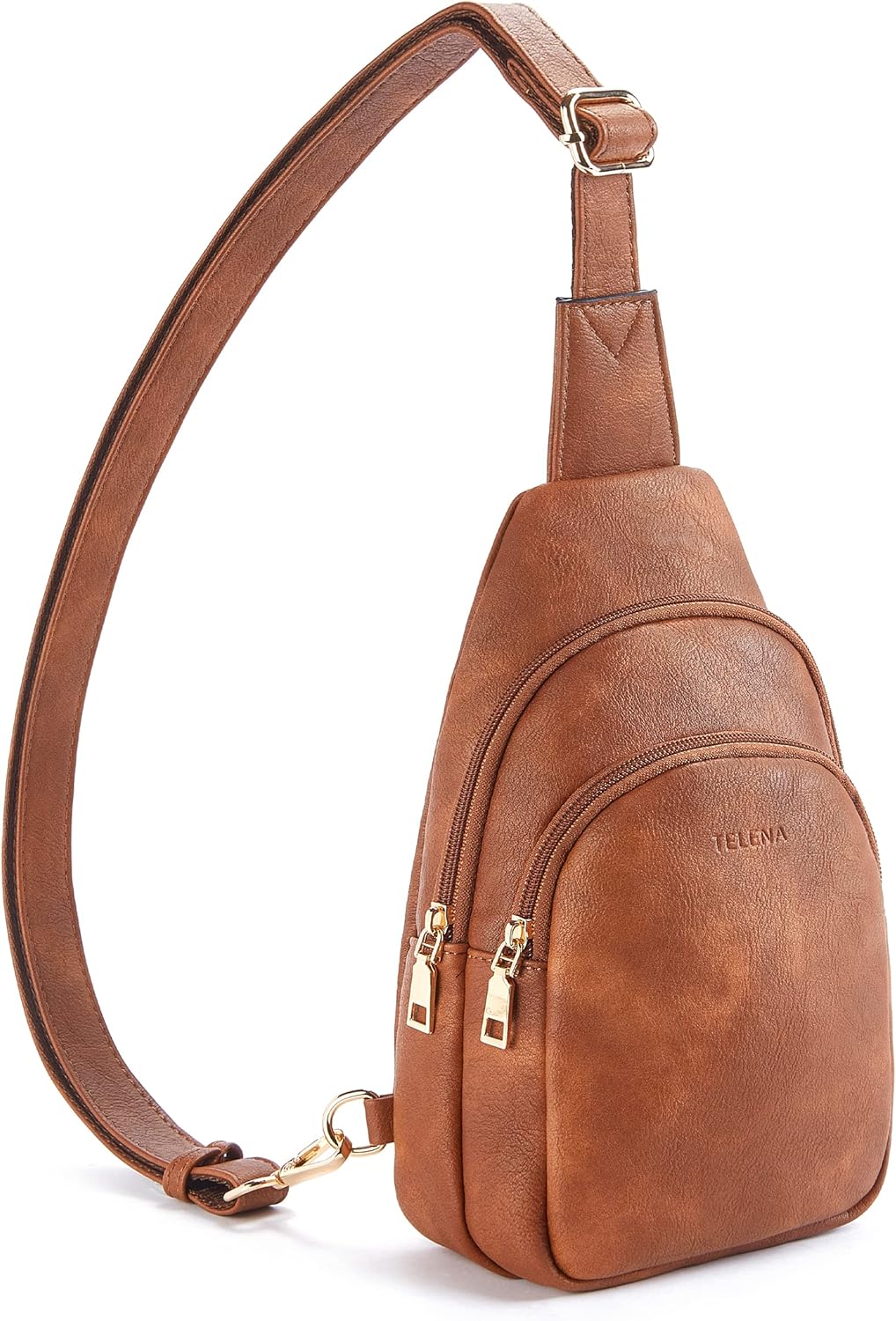 Telena Small Sling Bag for Women Leather Crossbody Fanny Packs Chest Bag for Wom...