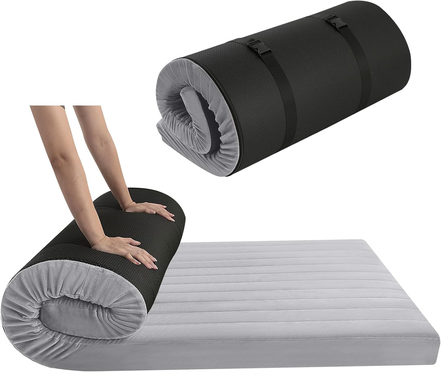 MeMoreCool Roll Up Floor Mattress Single, Portable Futon Mattress, High Density...